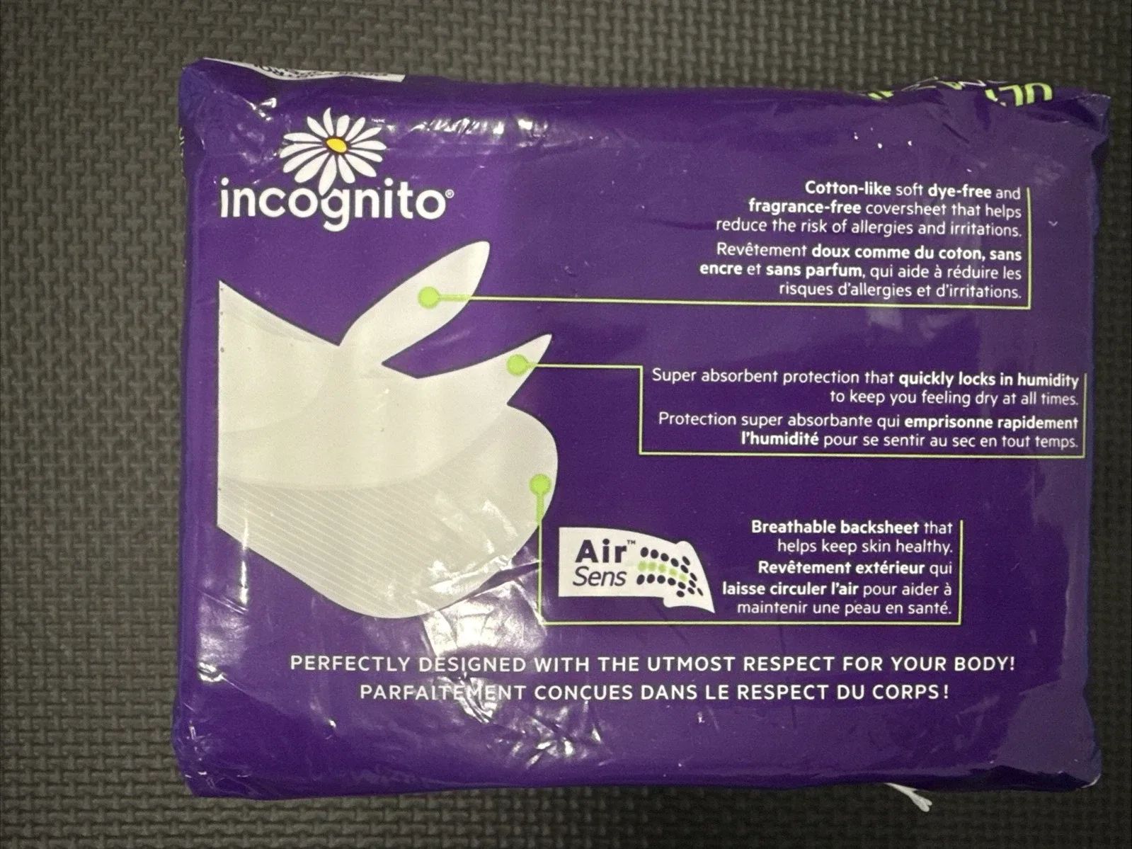 Incognito Feminine Pad Heavy Absorbency MC-112 16 per Pack