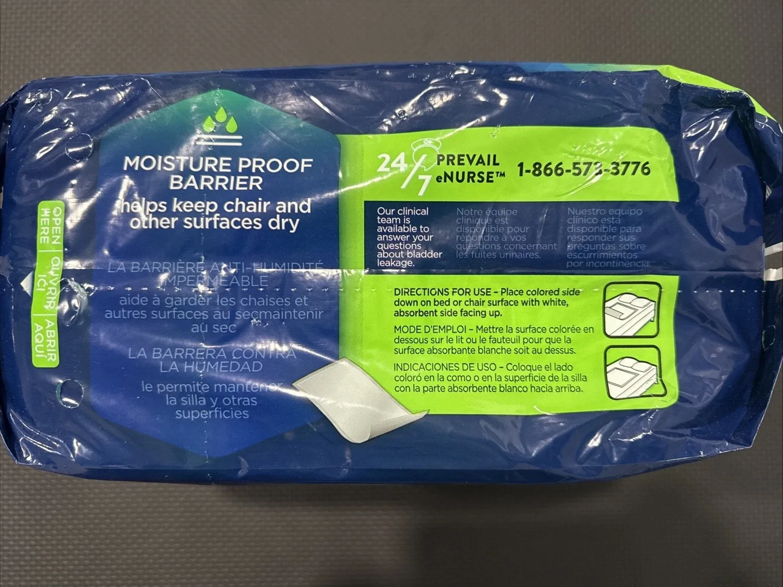 Prevail Total Care Disposable Underpad Fluff 23X36" - 25 Pads image indicator(2)