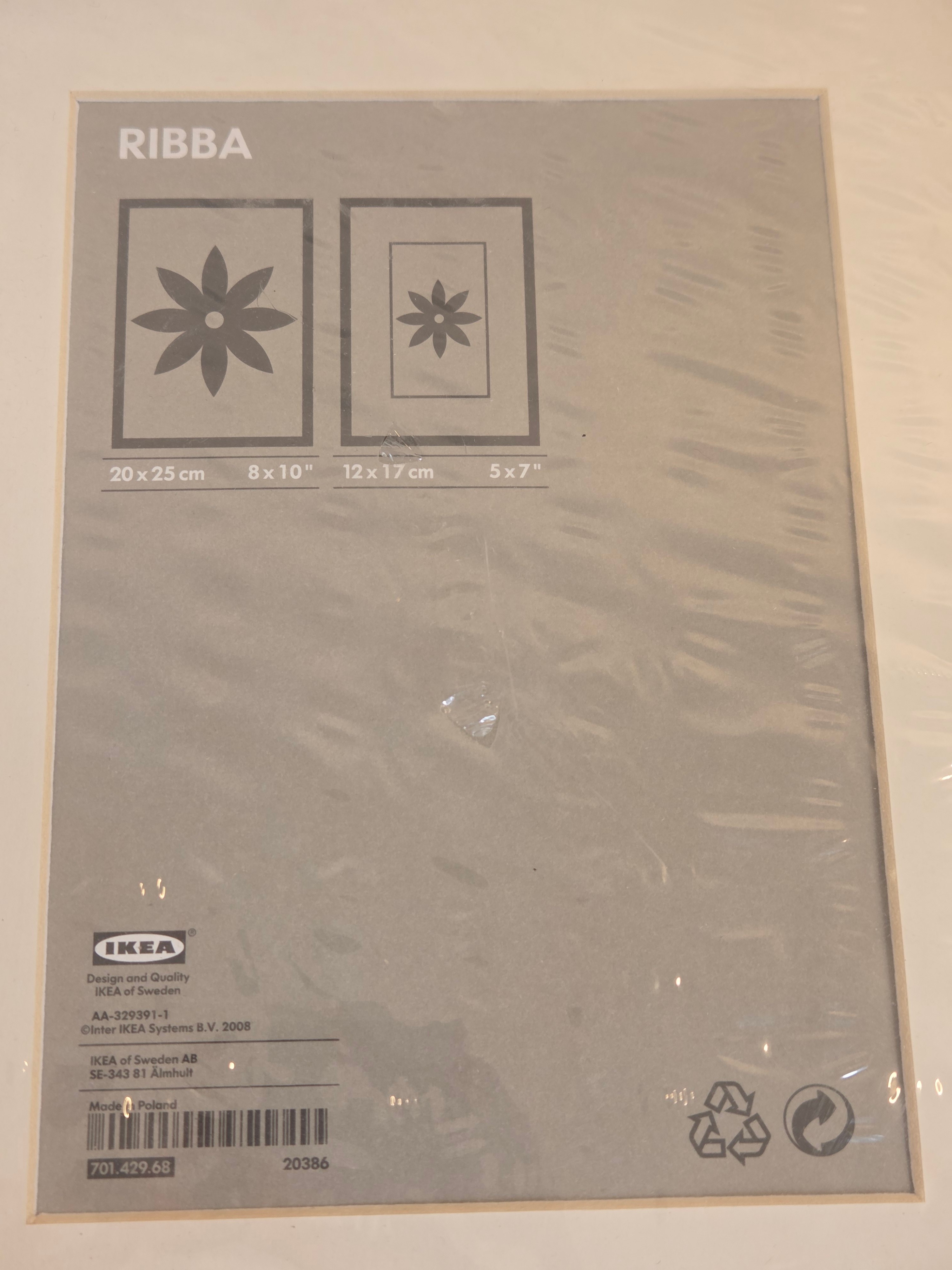 IKEA RIBBA 8x10 Frame w/ Mat, Black – New, Sealed - photo 4