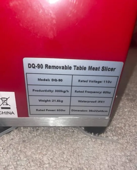 Heavy Duty 850W Removable Table Meat Slicer/Cutting Machine image indicator(5)