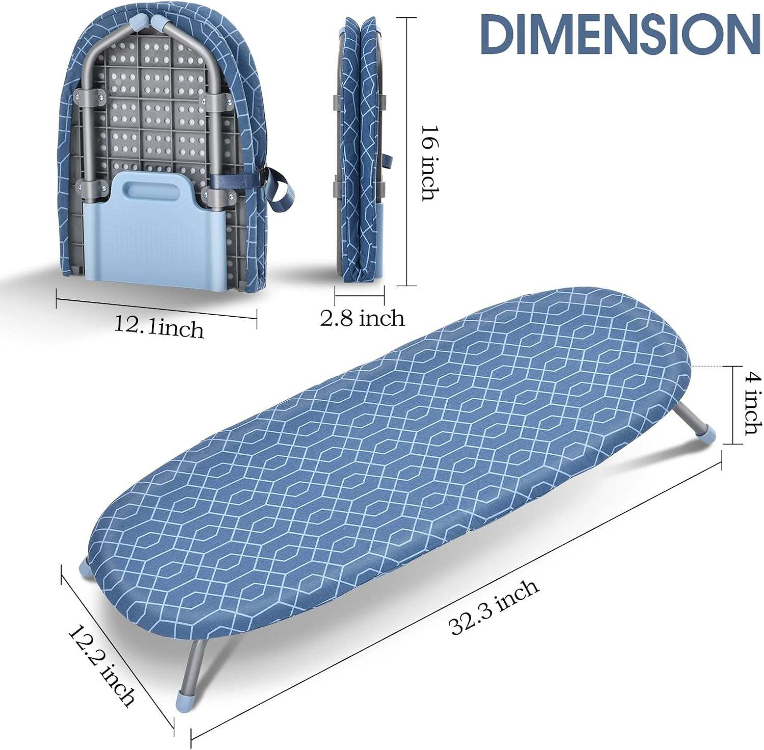 Foldable Tabletop Ironing Board – Deep Blue - photo 2