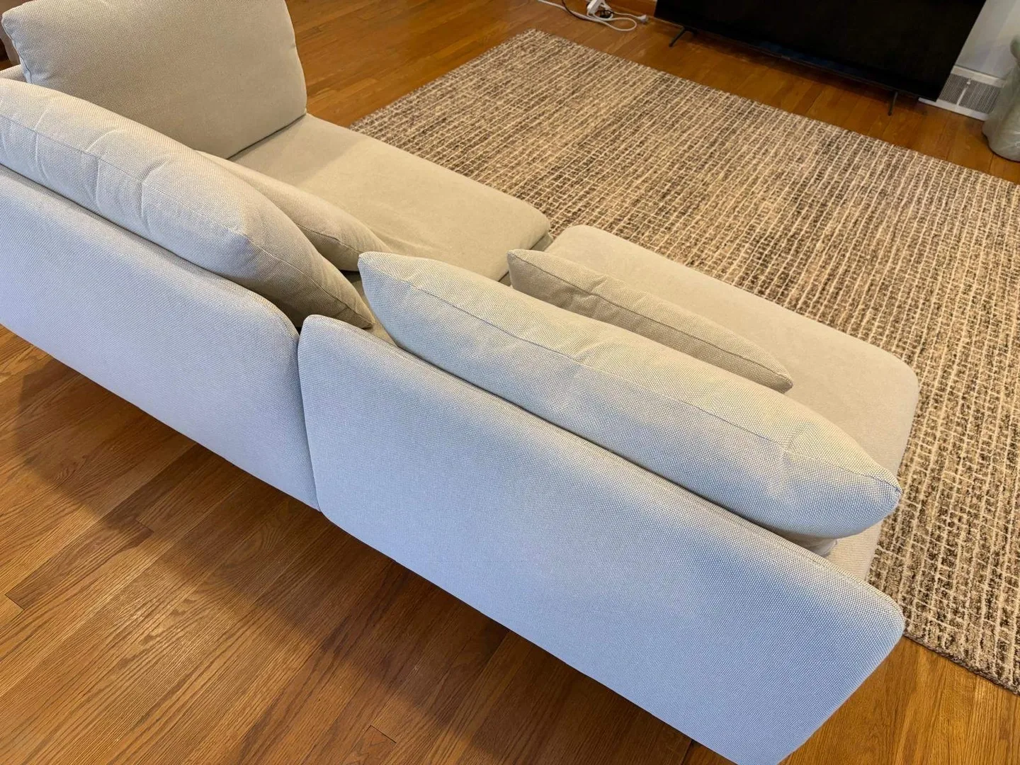 Beige Sectional, Machine Washable Covers