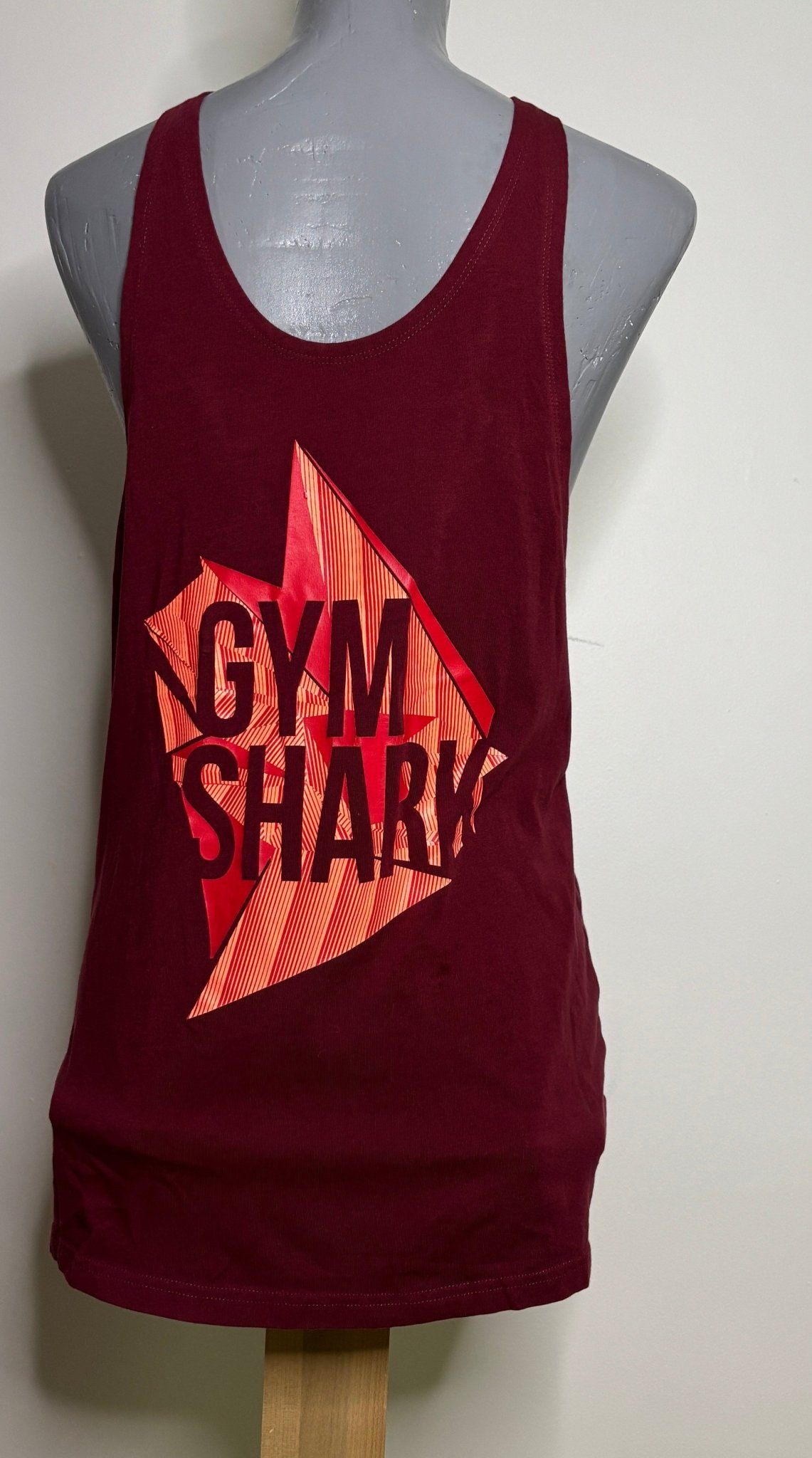 Maroon Gymshark Tank Top Muscle Shirt Adult Small