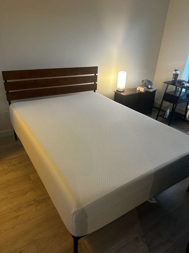 39 inch Bamboo and Metal Platform Bed Frame - photo 5