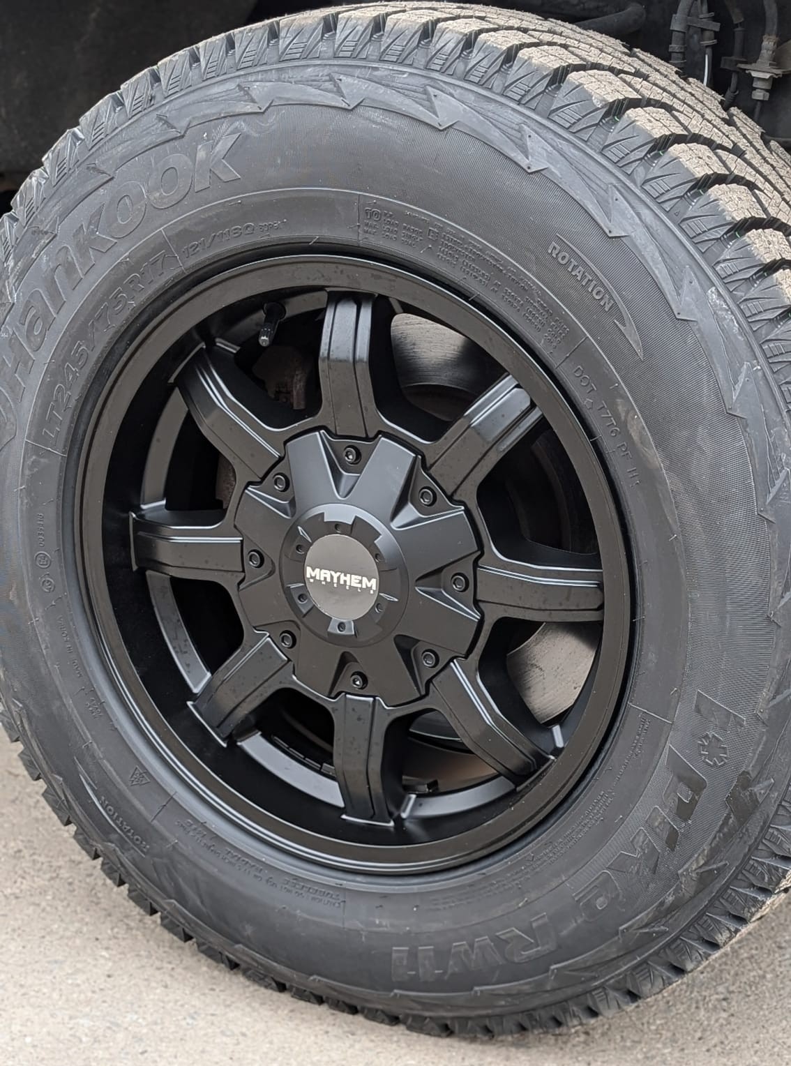 NEW 17"Mayhem(8x165/8x170)+LT245/75/R17 Hankook snows-Ford/RAM H - photo 2