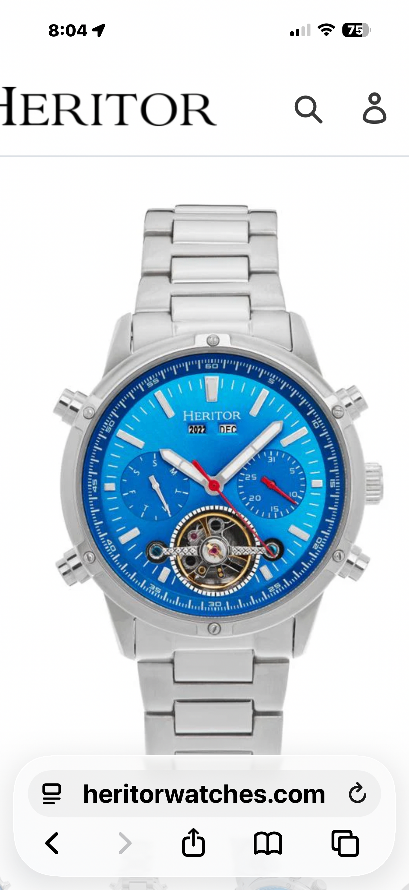 Heritor Automatic Wilhelm Semi-Skeleton Bracelet Watch