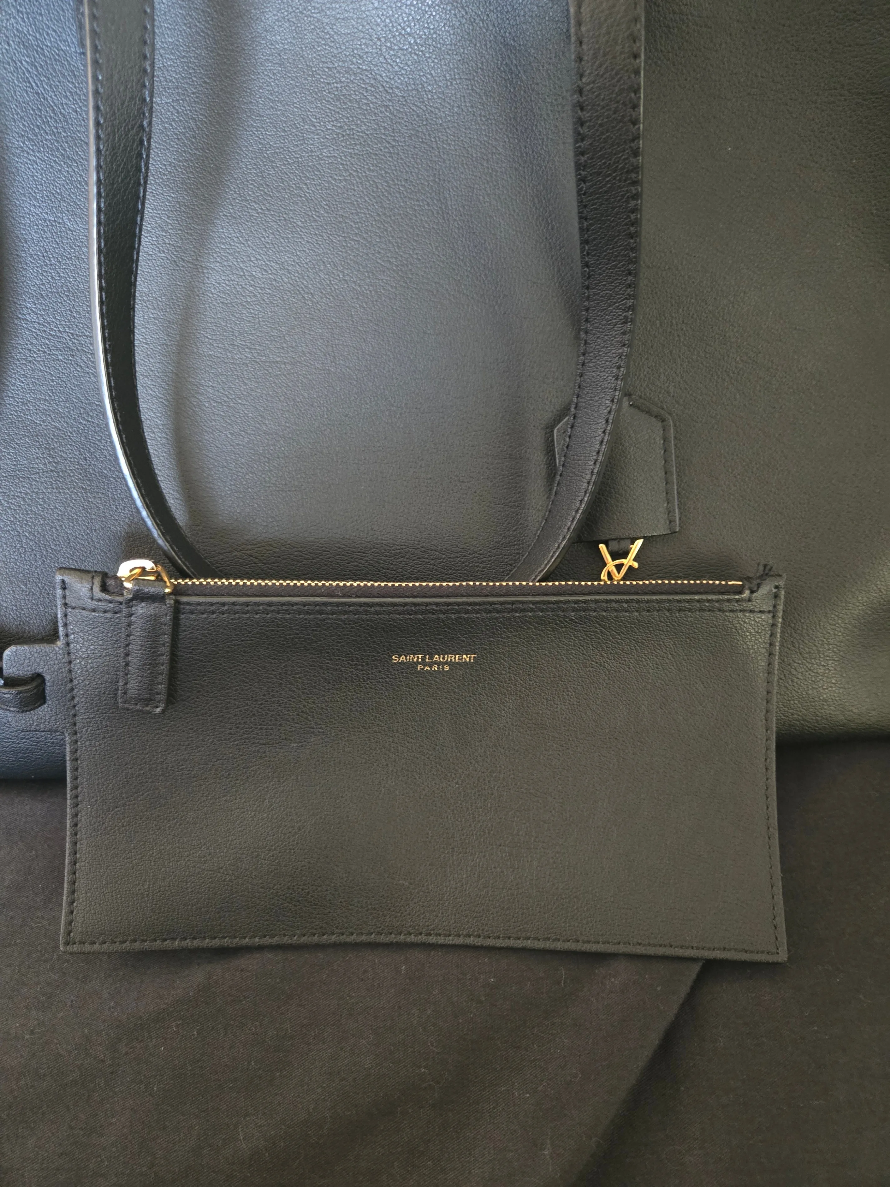 YSL Leather Tote Bag | Black (Authentic) image indicator(8)