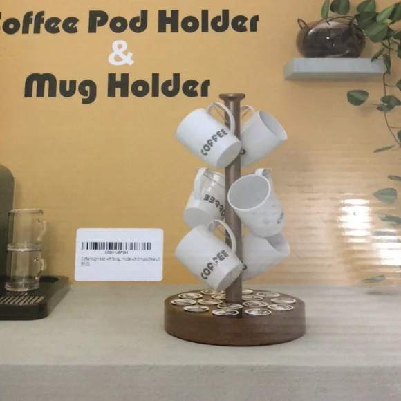 Coffee pod holder and mug holder.