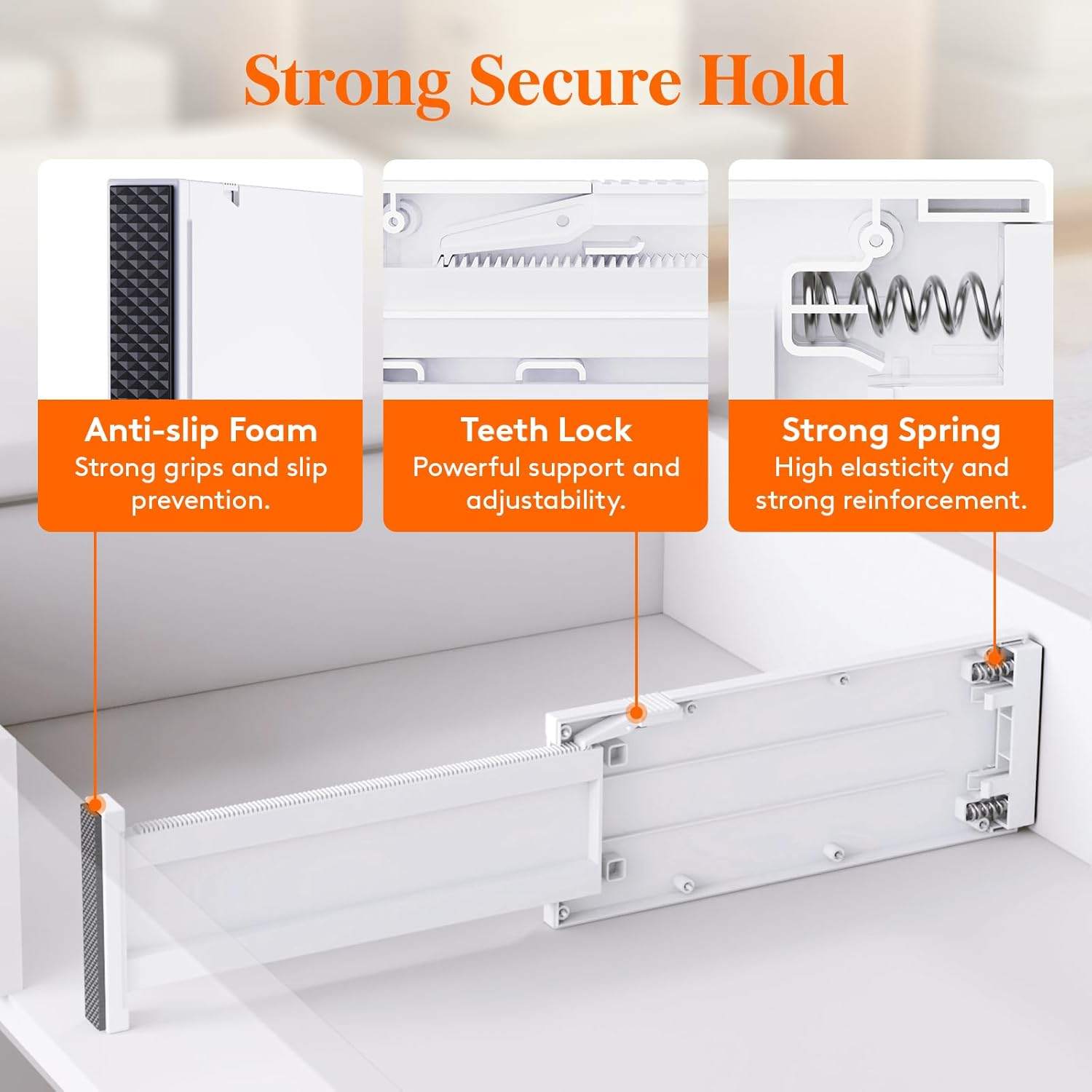Lifewit 5-Pack Adjustable Drawer Dividers - photo 3