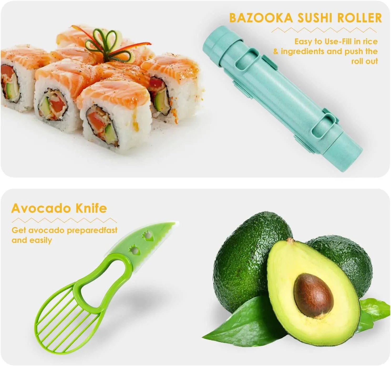 LexaLS Sushi Kit – Bazooka, 2 Mats, Slicer