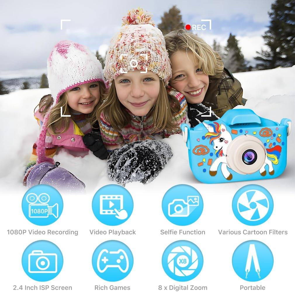 Kids Camera - Blue Unicorn Design - photo 2