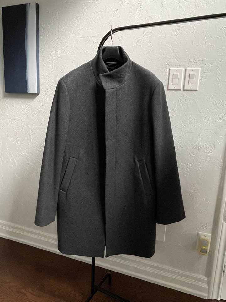 Club Monaco Men's Wool Funnel Neck Coat