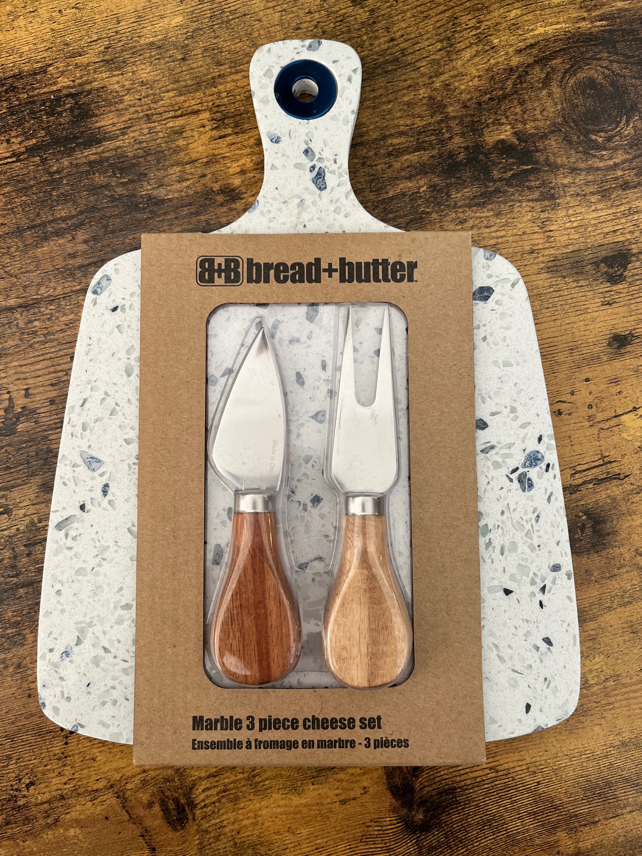 Marble Cheese Board Set
