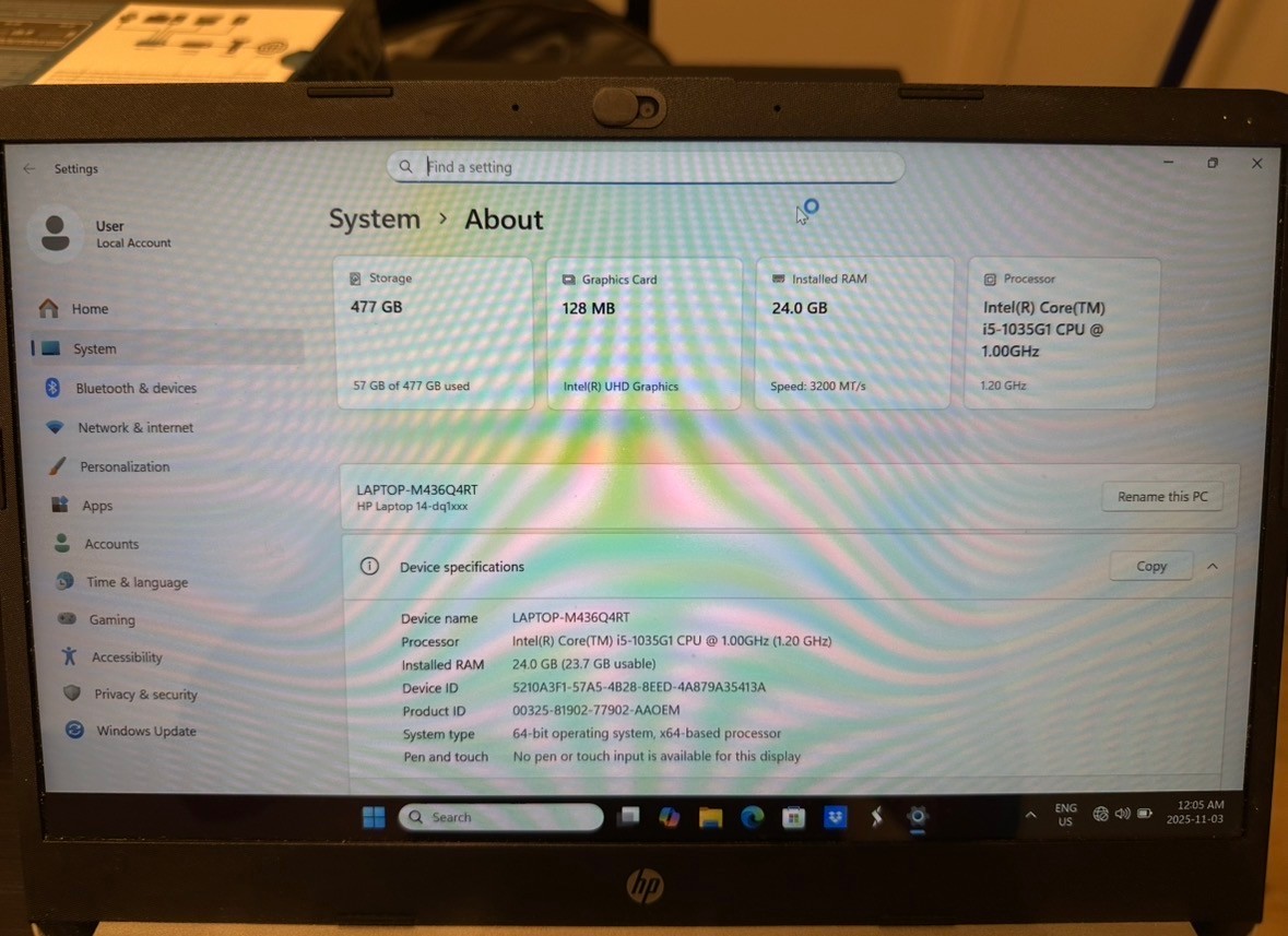 HP 14S-DQ1XXX Laptop  | i5 | 24GB RAM | 512GB SSD | 14" Display - photo 2