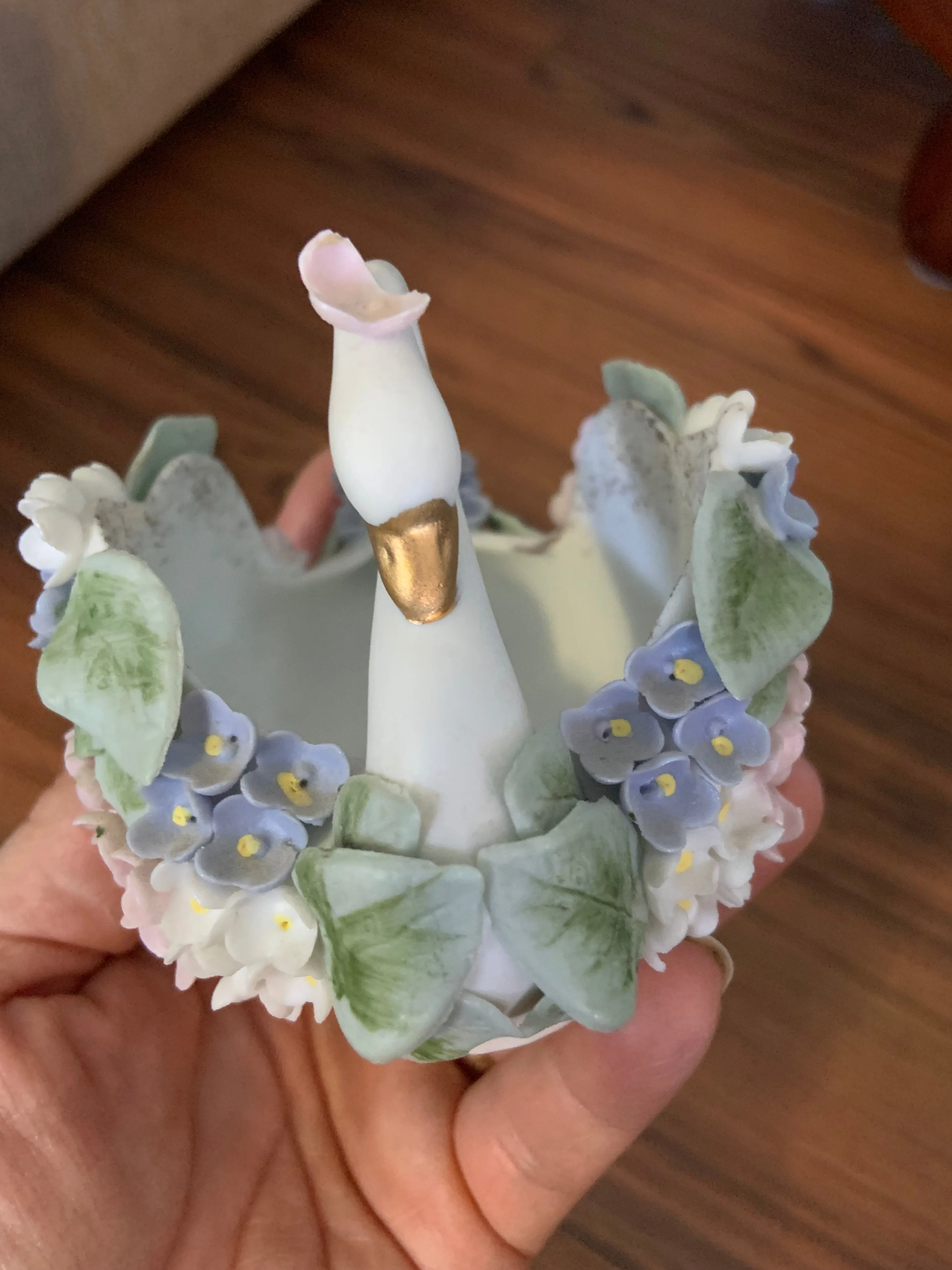 Vintage Lefton China Porcelain Swan image indicator(2)