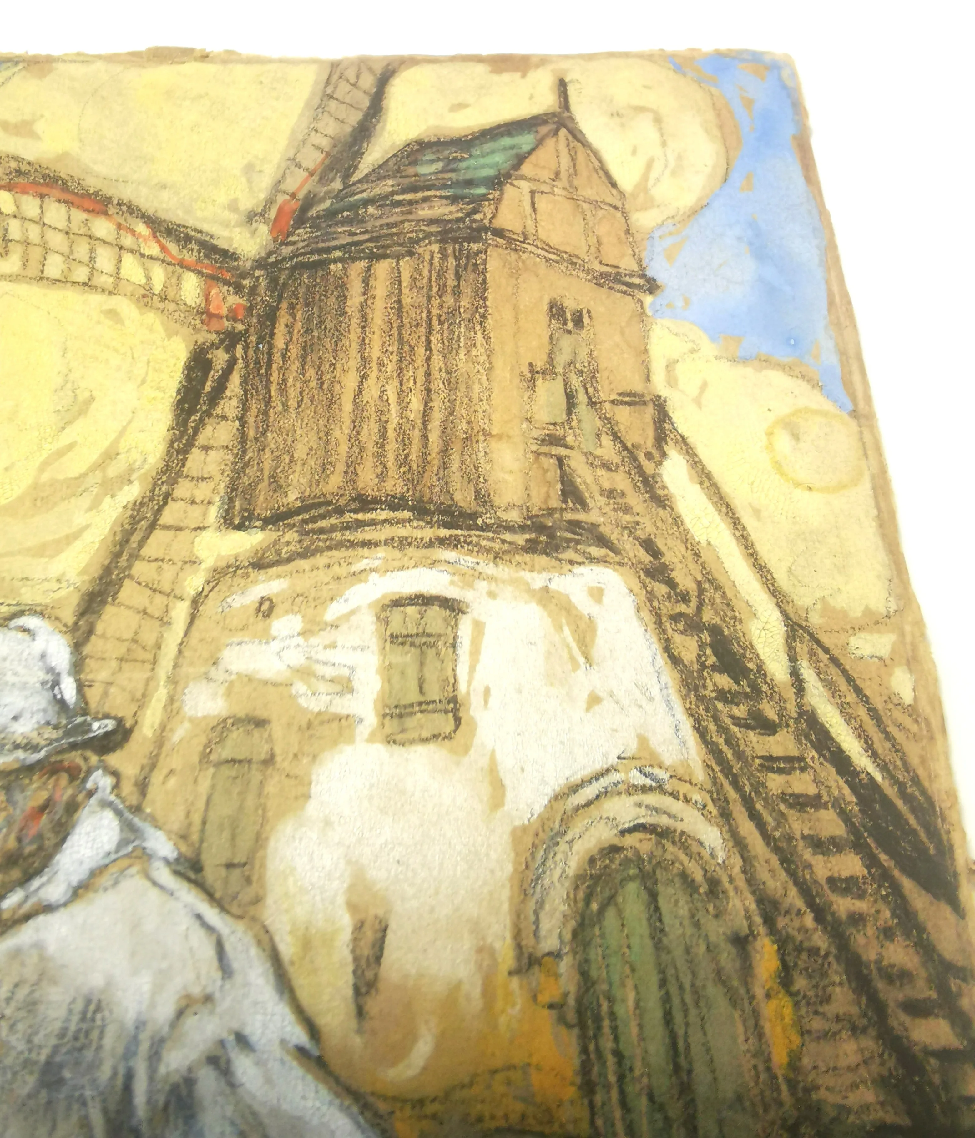 Le Meunie by Roméo Dumoulin French Country Windmill Signed image indicator(2)