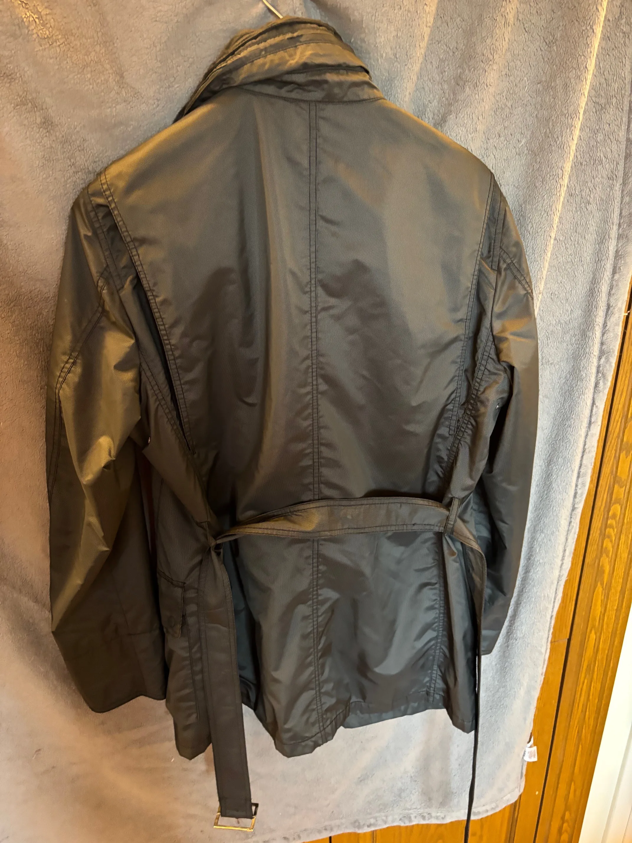ARMANI COLLEZIONI Dark Grey Men's Windbreaker in size 46L (US) image indicator(5)