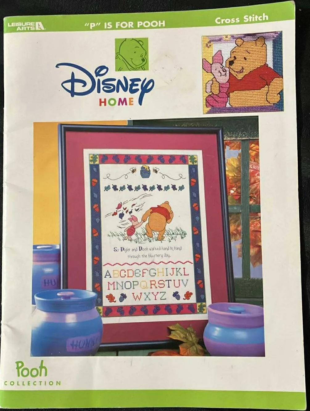 Leisure Arts Cross Stitch Book Disney Home "P" is for Pooh 42 Pg