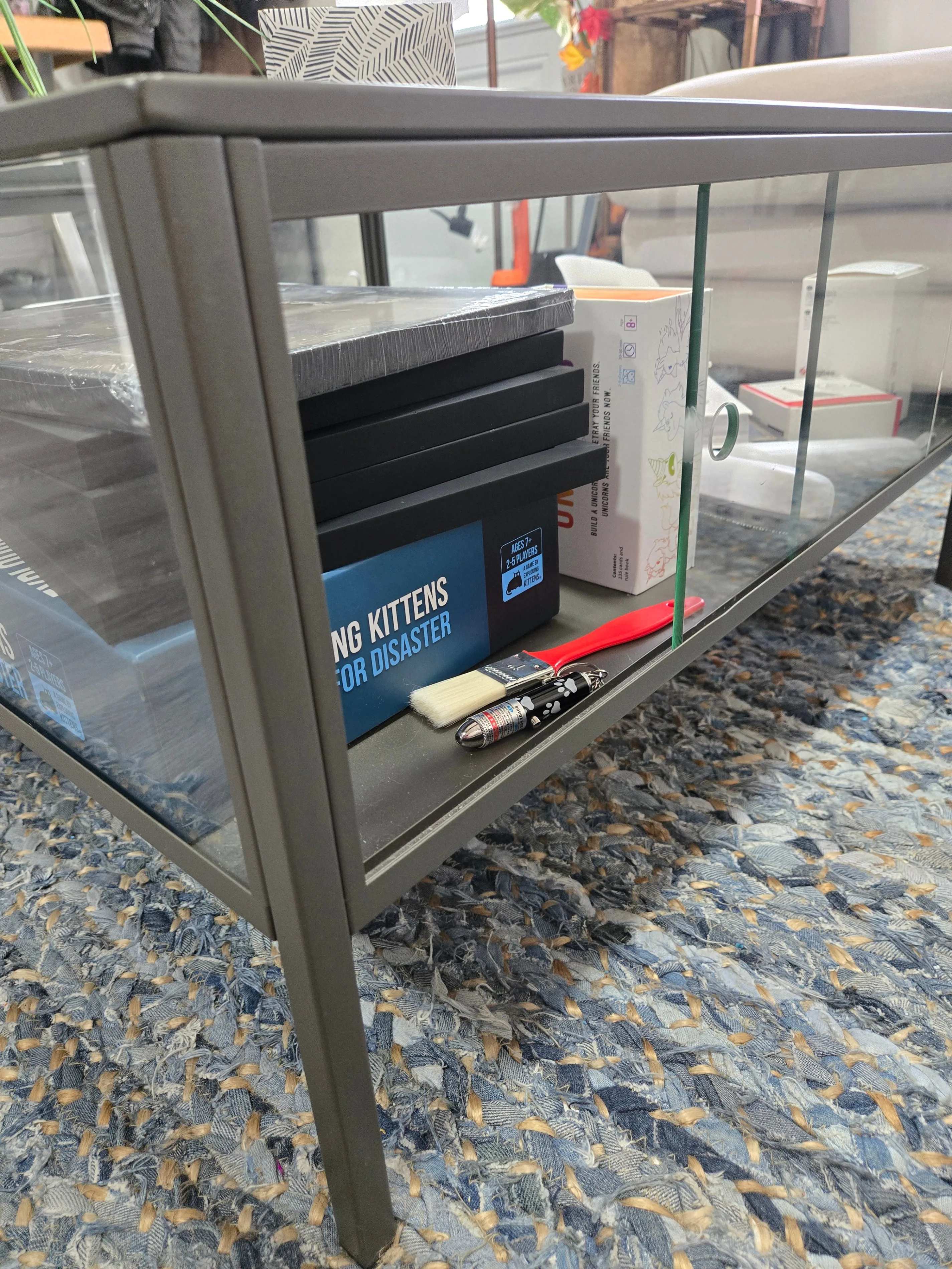 Modern glass and metal coffee table image indicator(2)