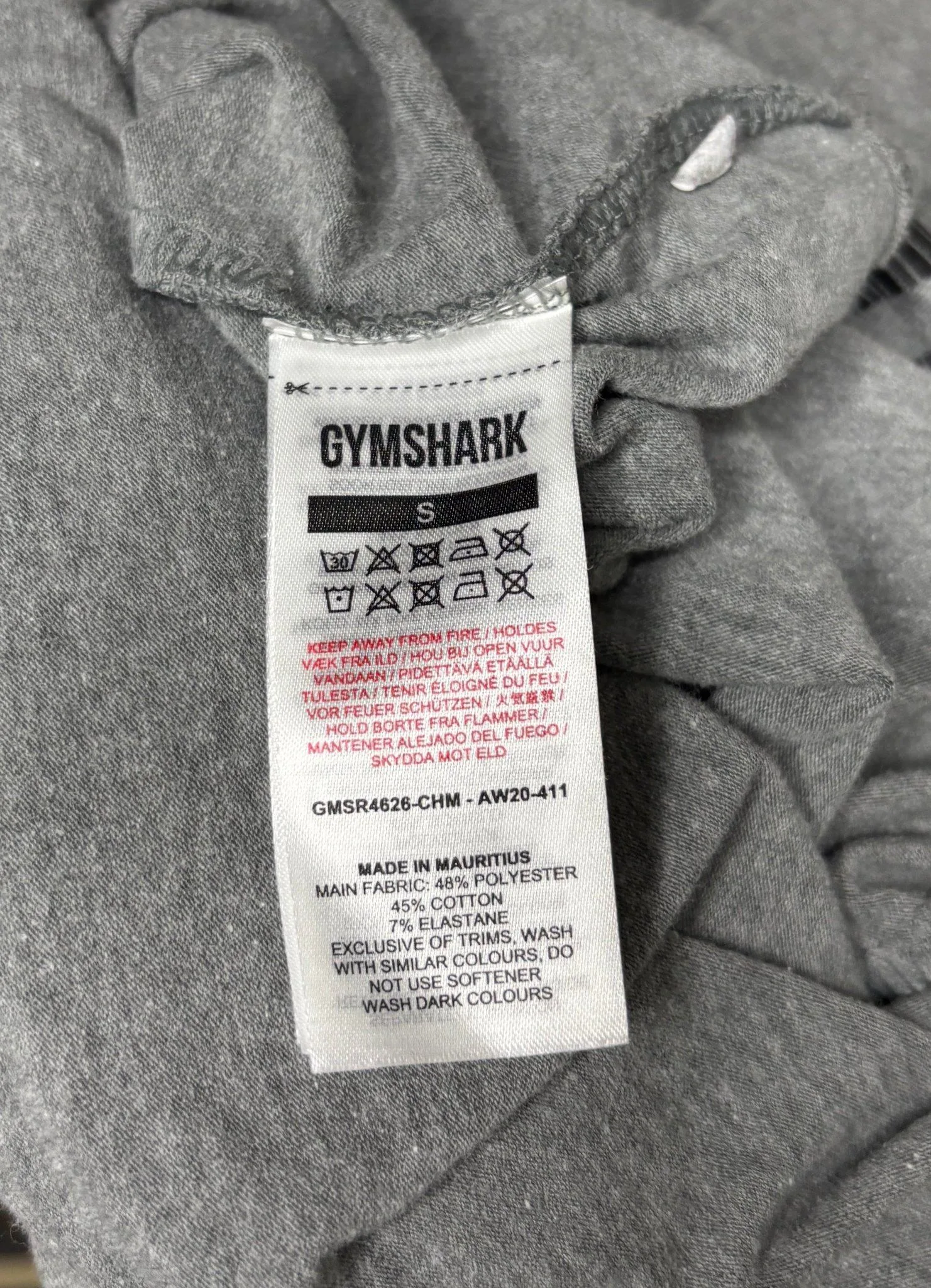 Gray Gymshark Tank Top Muscle Shirt Adult Small image indicator(3)