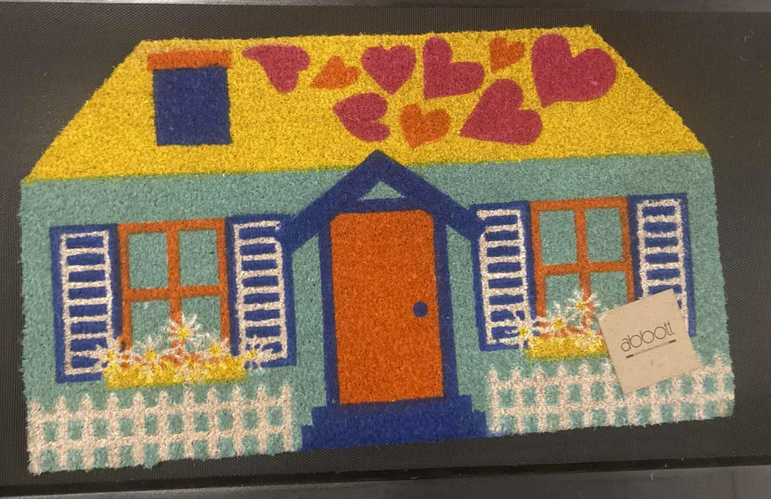 Abbott Colourful House Shaped Doormat thumbnail