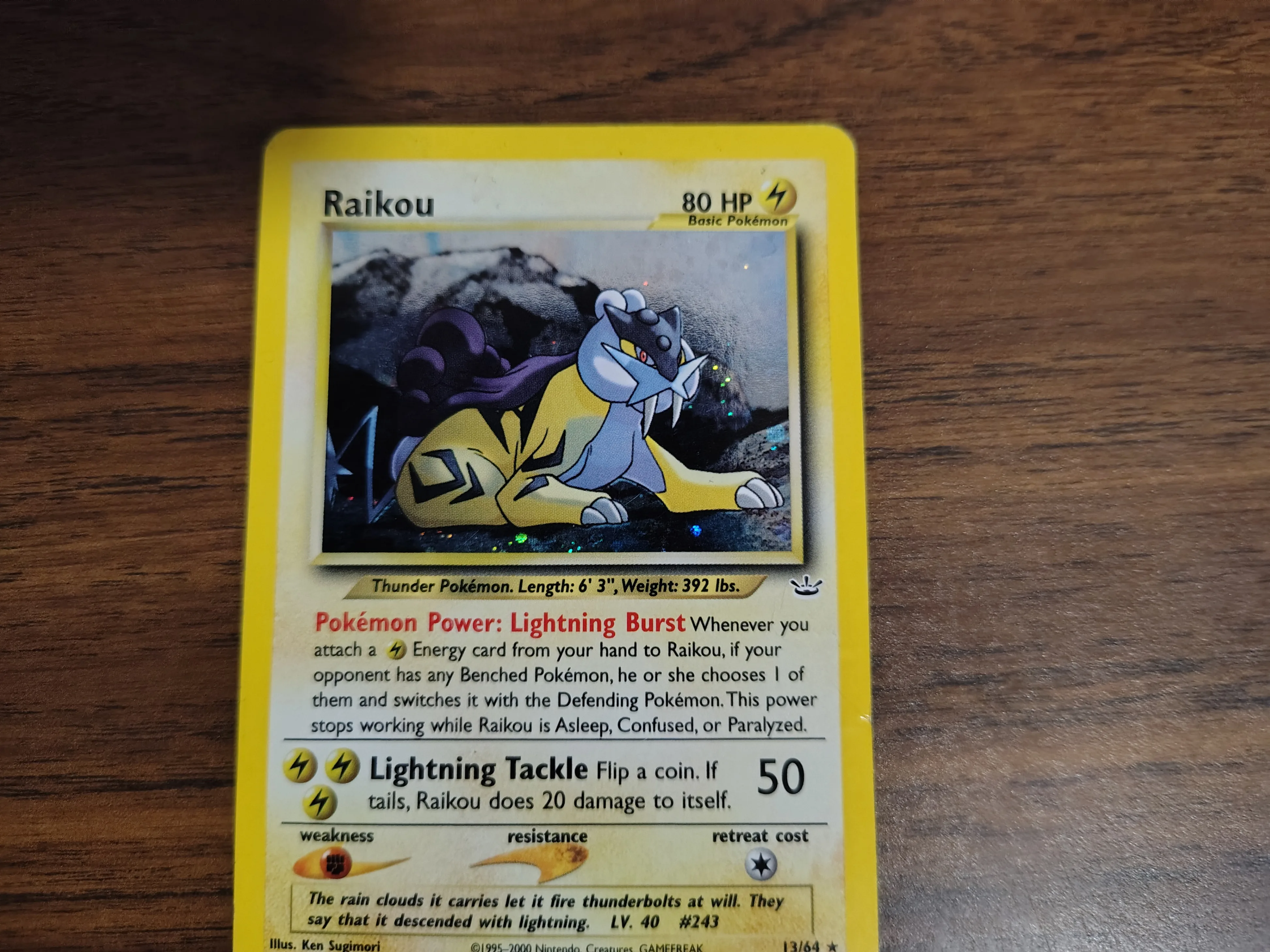 Raikou - Pokemon Card Holo - Neo Revelation image indicator(3)