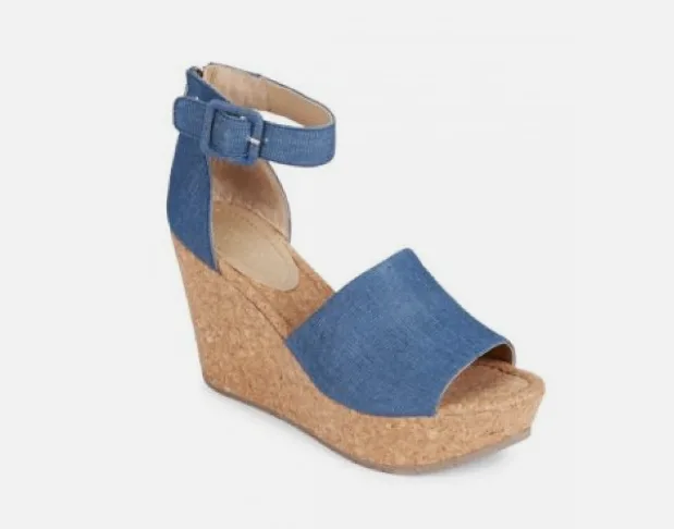 Kenneth Cole REACTION Women's Sole Quest Wedge Sandal Blue