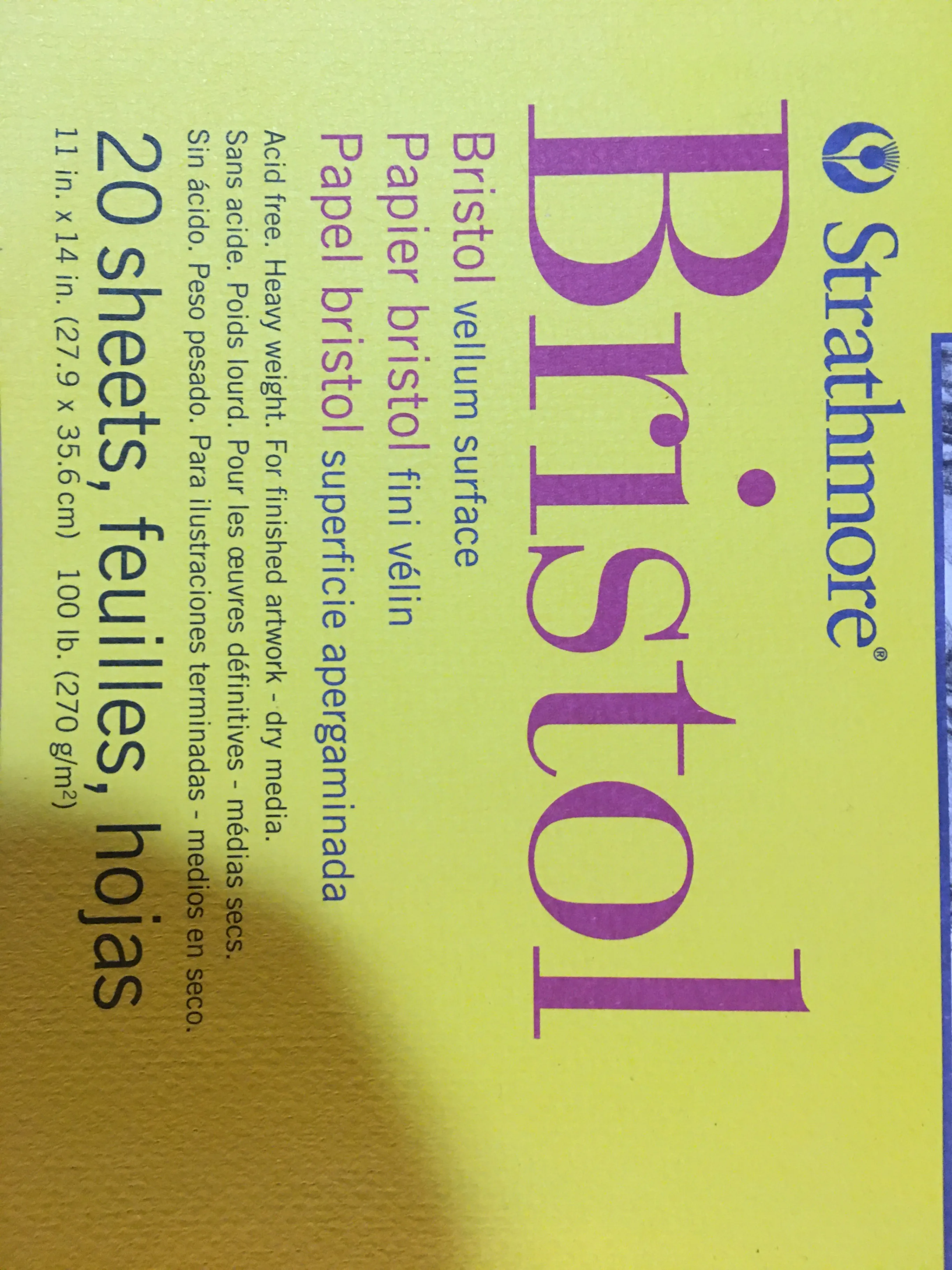 Strathmore Bristol Artist Paper Pad 11x14 image indicator(4)