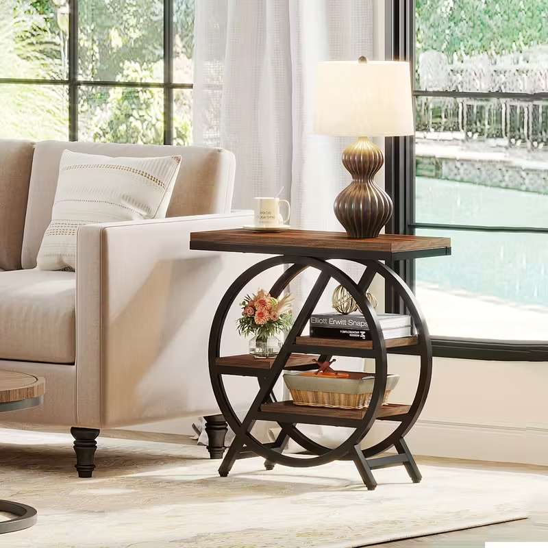 Brand New End Table with 4-Tier Large Storage Space - photo 3