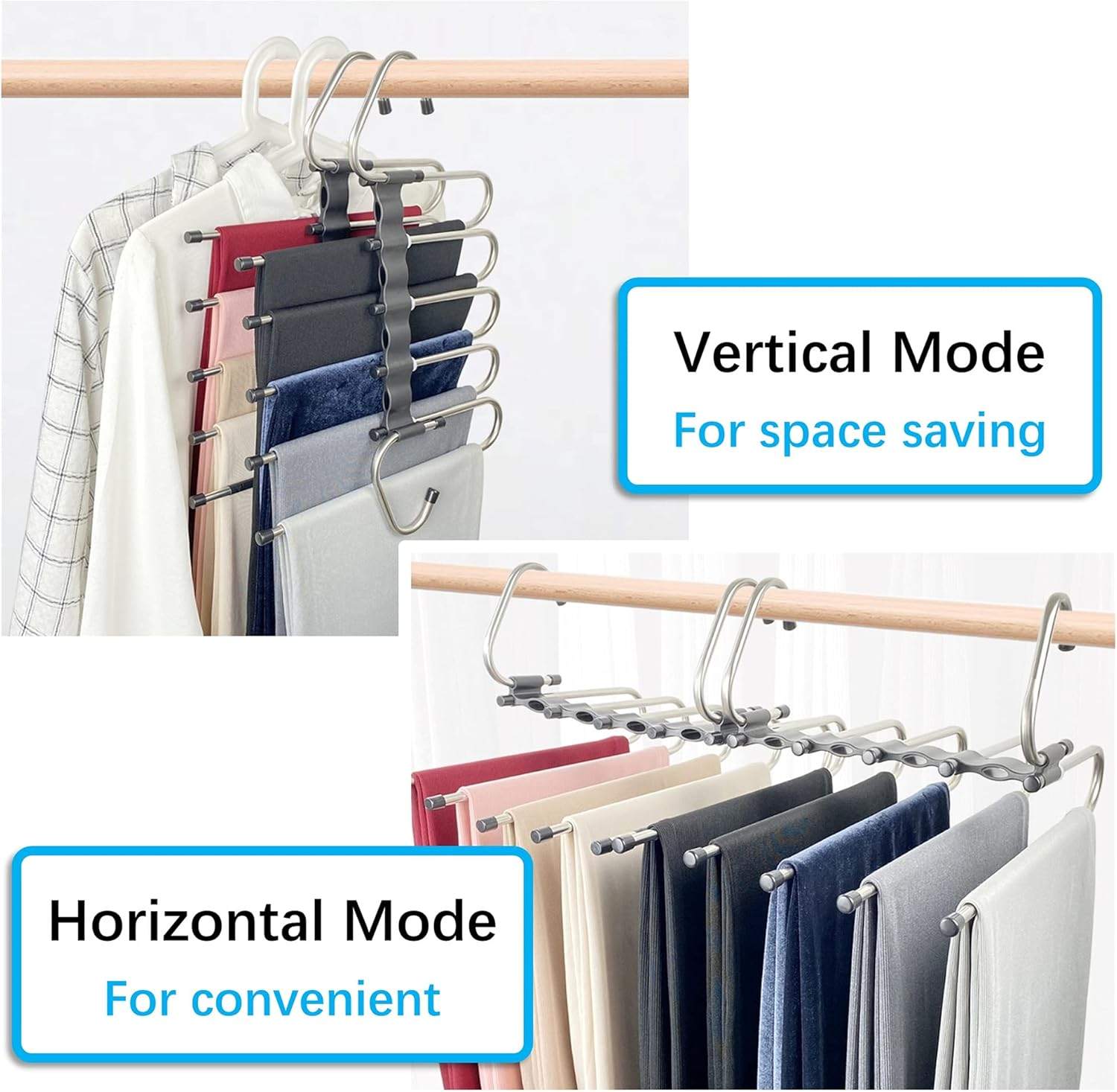 Magic Pants Hangers – 2-Pack Multi-Layer Closet Organizers - photo 4