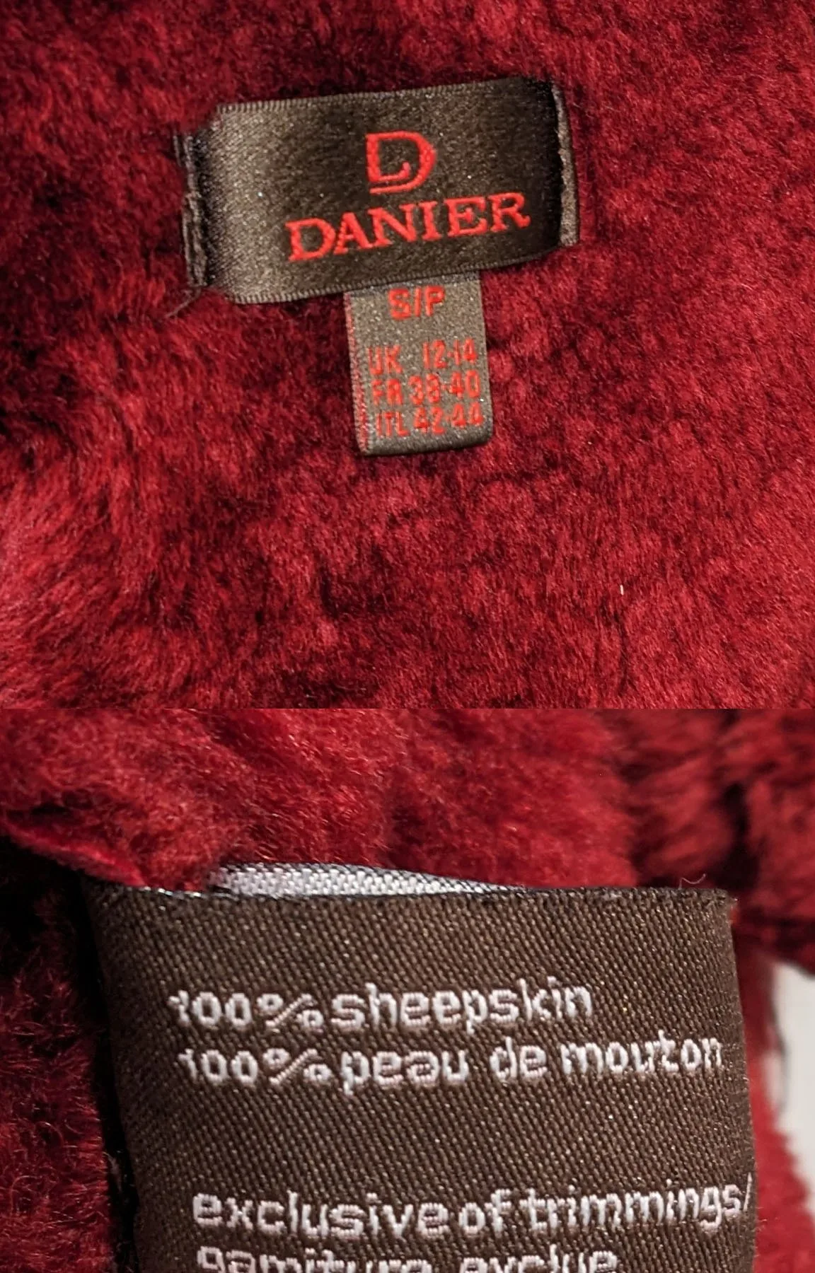 DANIER Women Beautiful sheepskin coat, Size M image indicator(3)