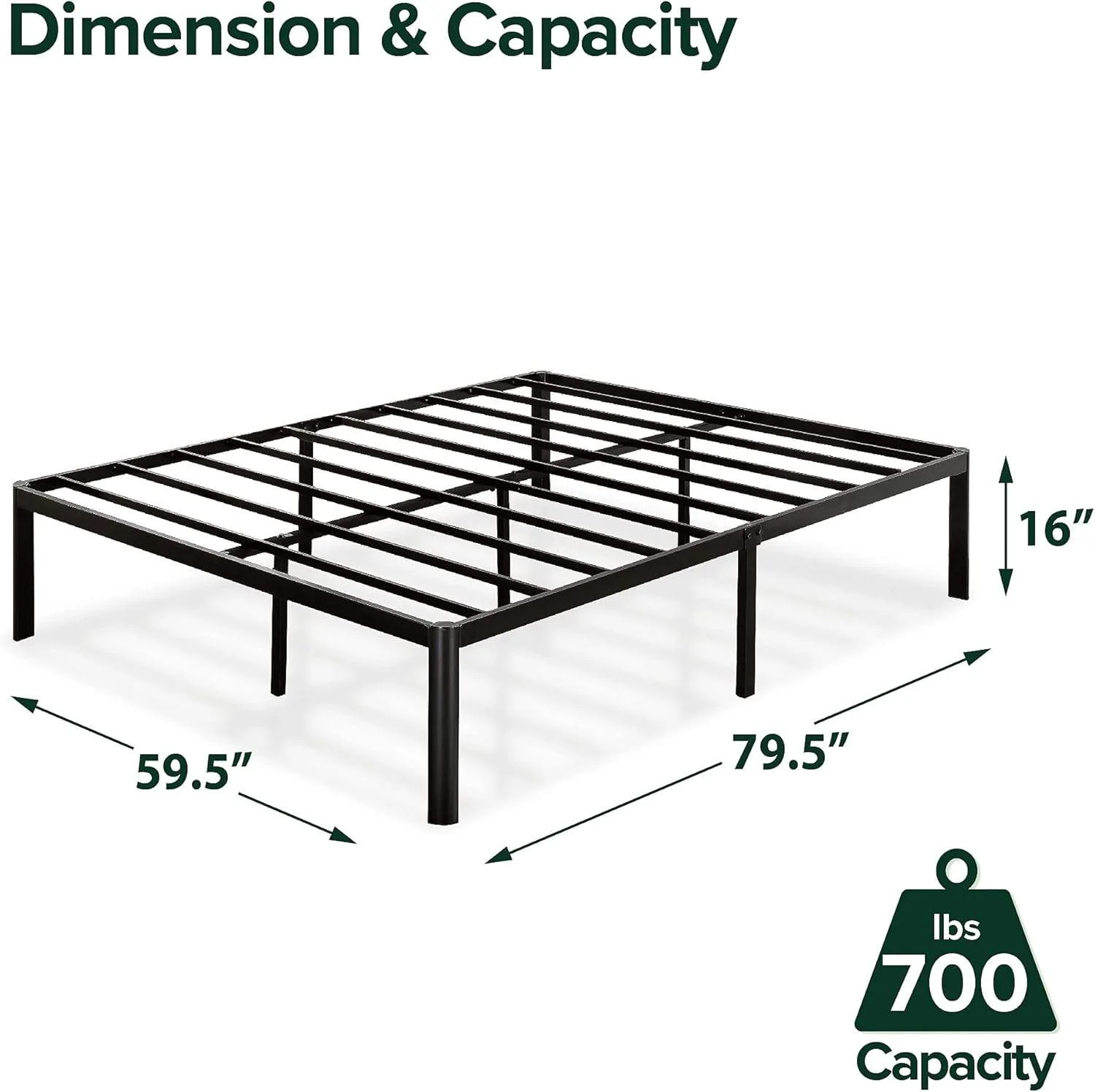Zinus Queen Size Metal Bed Frame image indicator(3)
