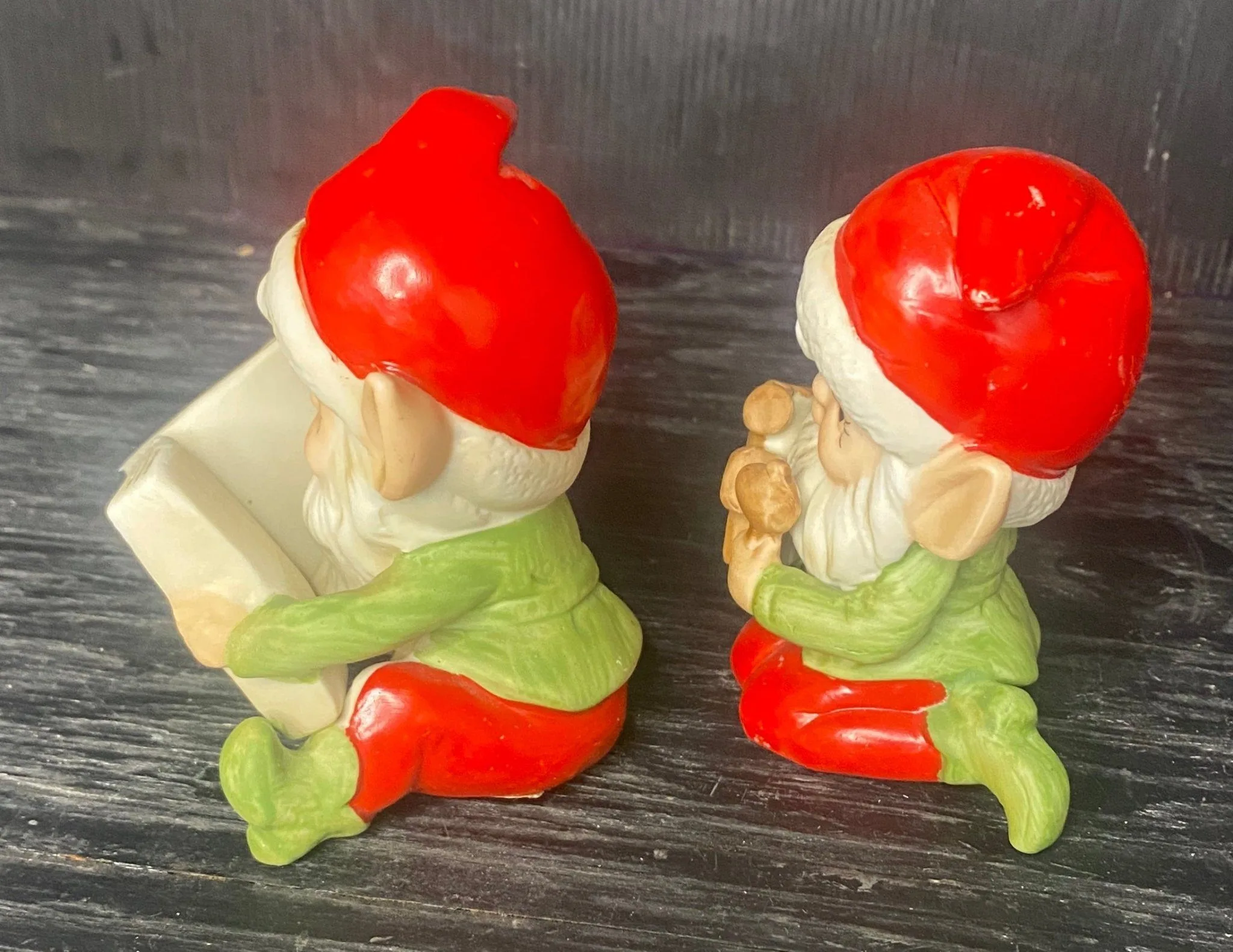 Rare Vintage Homco Elf Christmas Figurines image indicator(5)