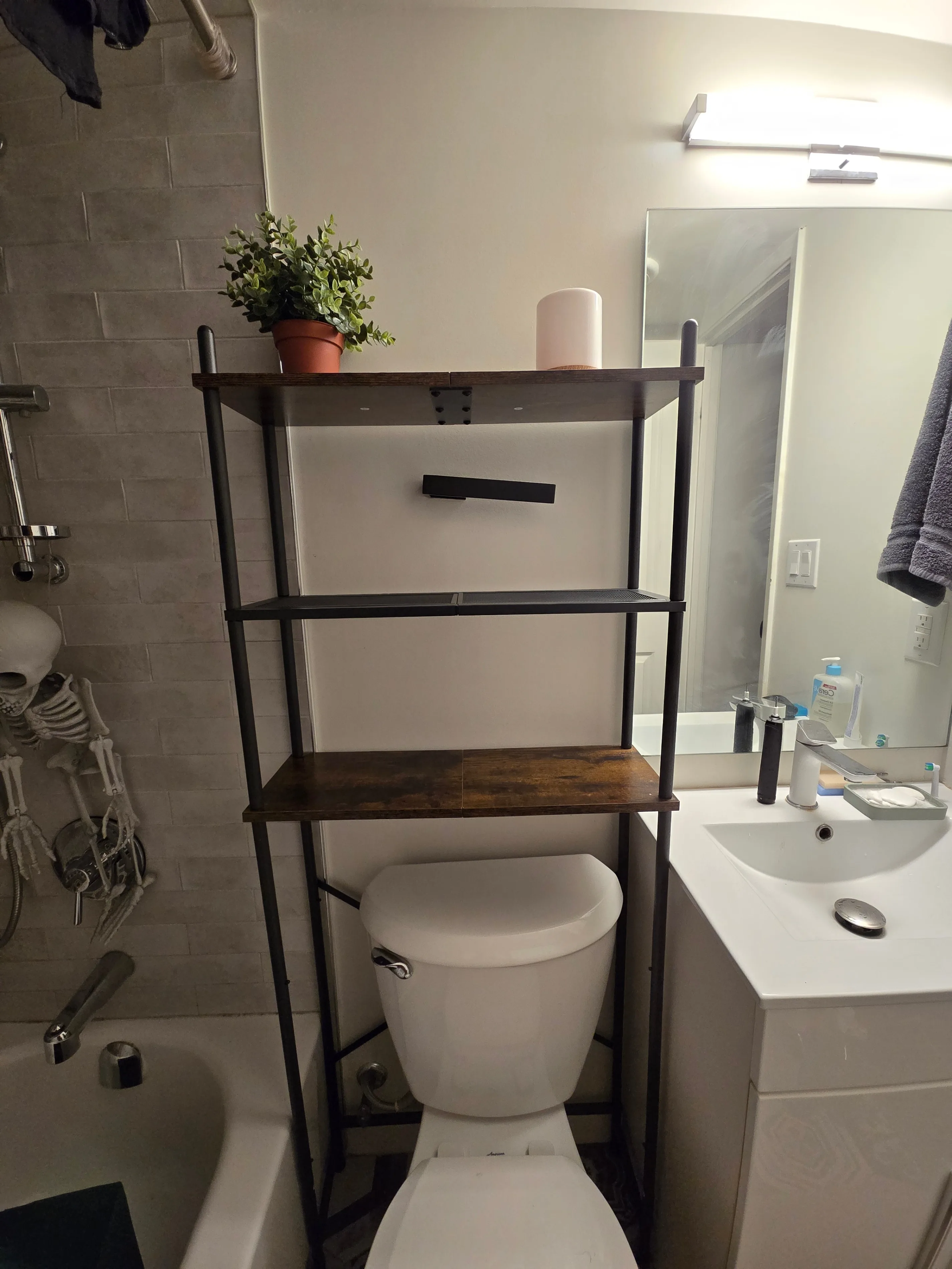 Freestanding Over Toilet Shelf – Space-Saving Bathroom Organizer
