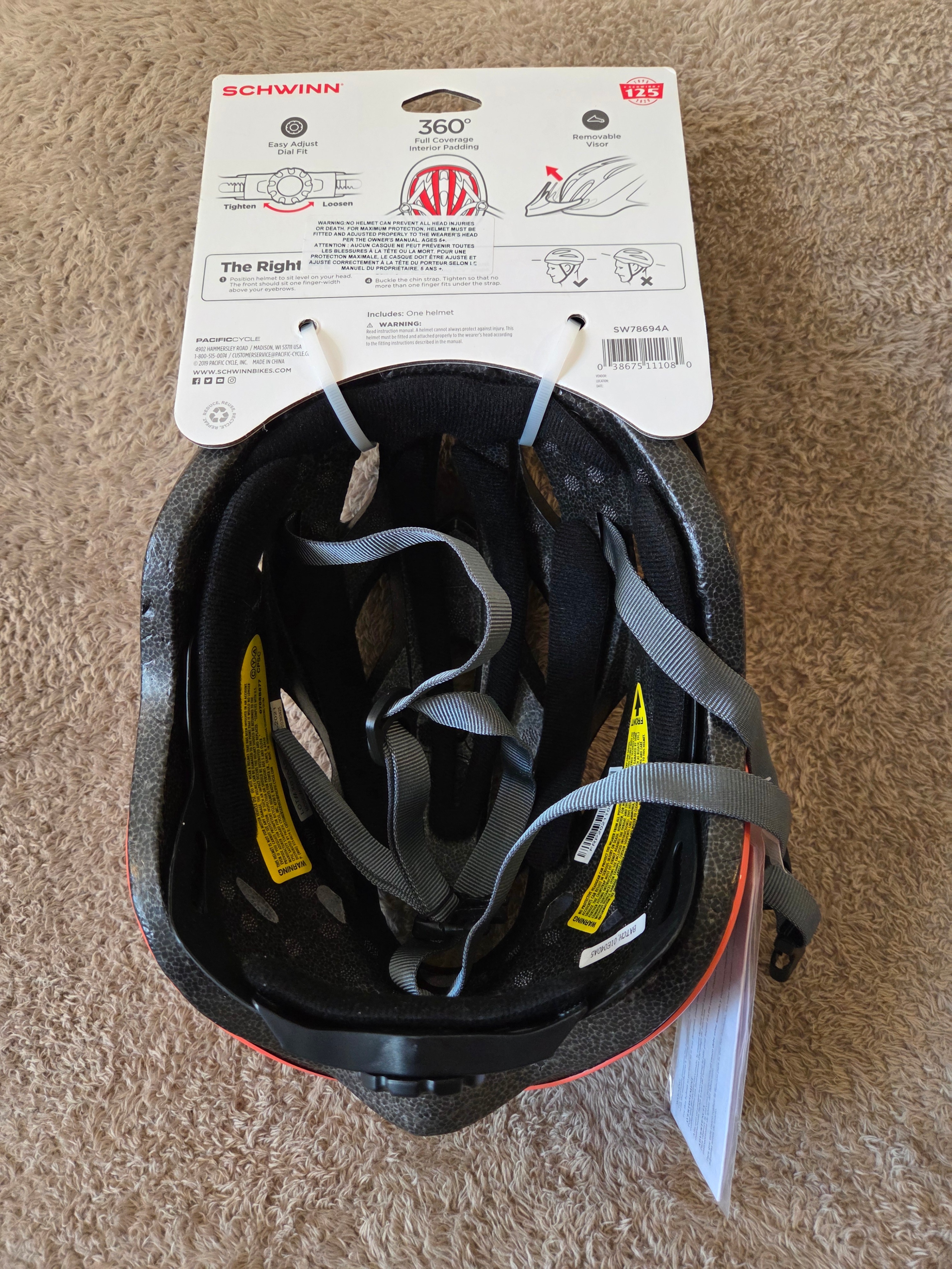 Schwinn Thrasher Adult Helmet – Black/Coral, New - photo 3