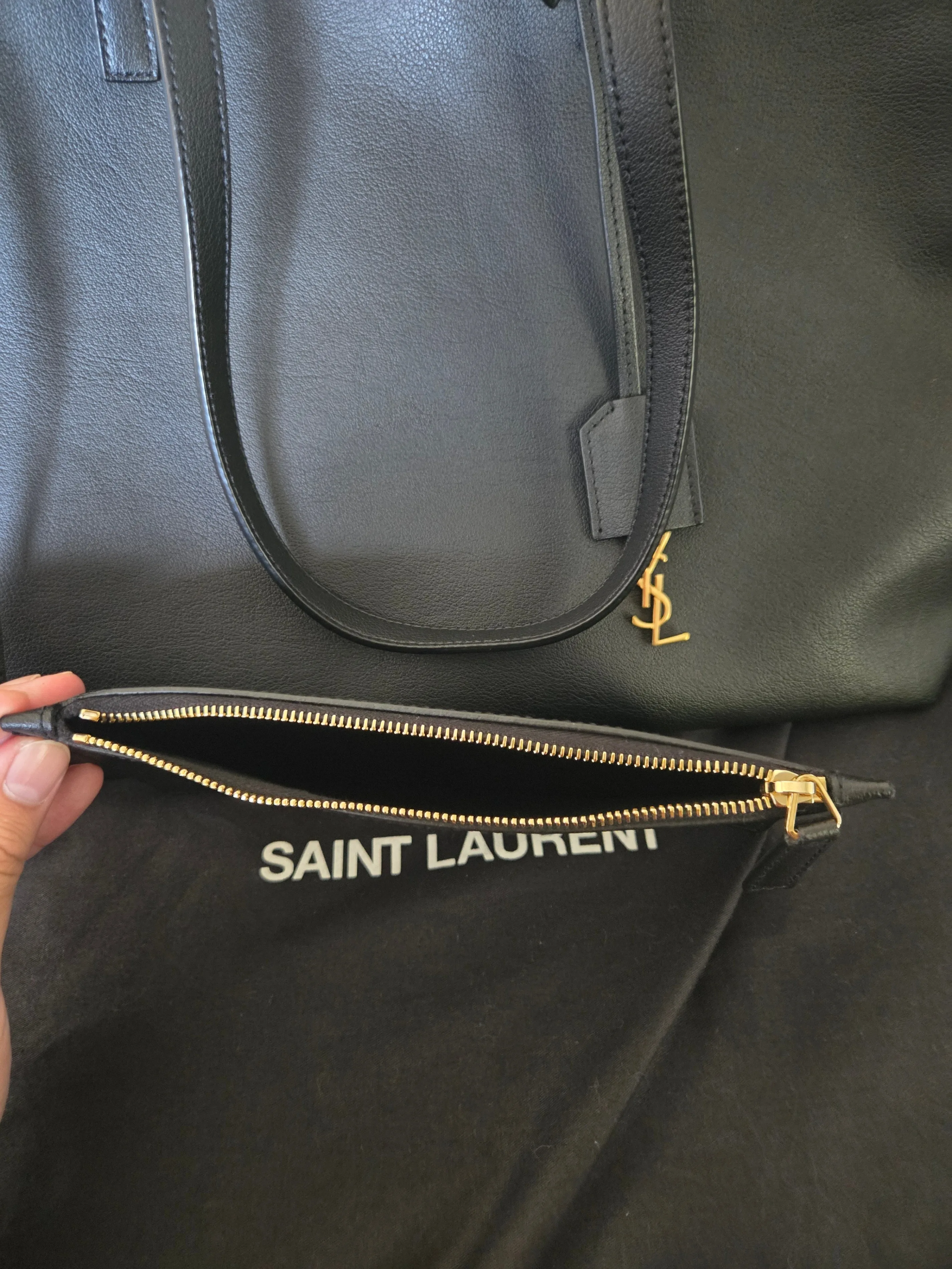 YSL Leather Tote Bag | Black (Authentic) image indicator(9)