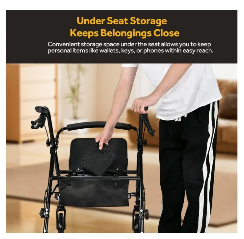 Folding Walker with Seat,4-Wheels Rollator-Only 3 times used image indicator(3)