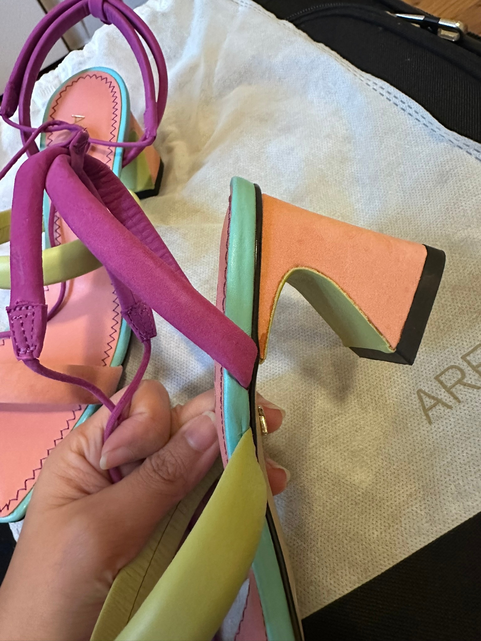 AREZZO Fresh Mid Heels – Multicolor – Size 5.5B (Brand New) - photo 5