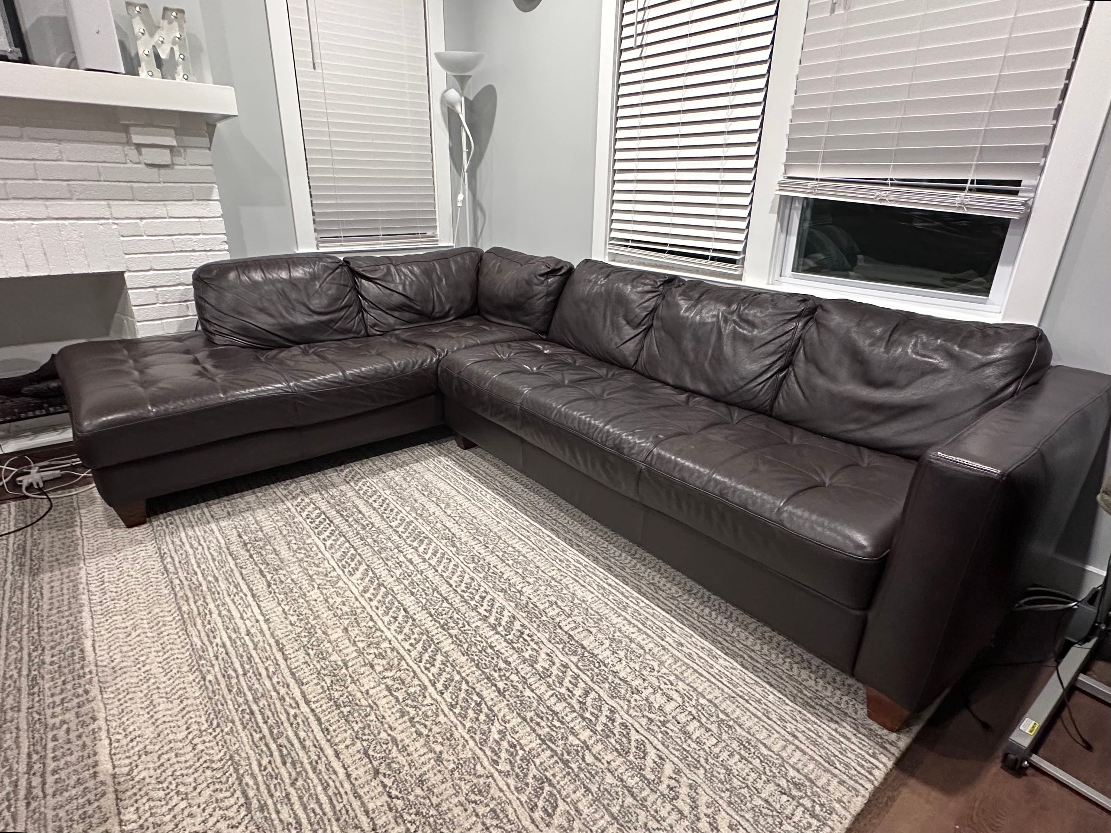 L-Shaped Leather Sofa