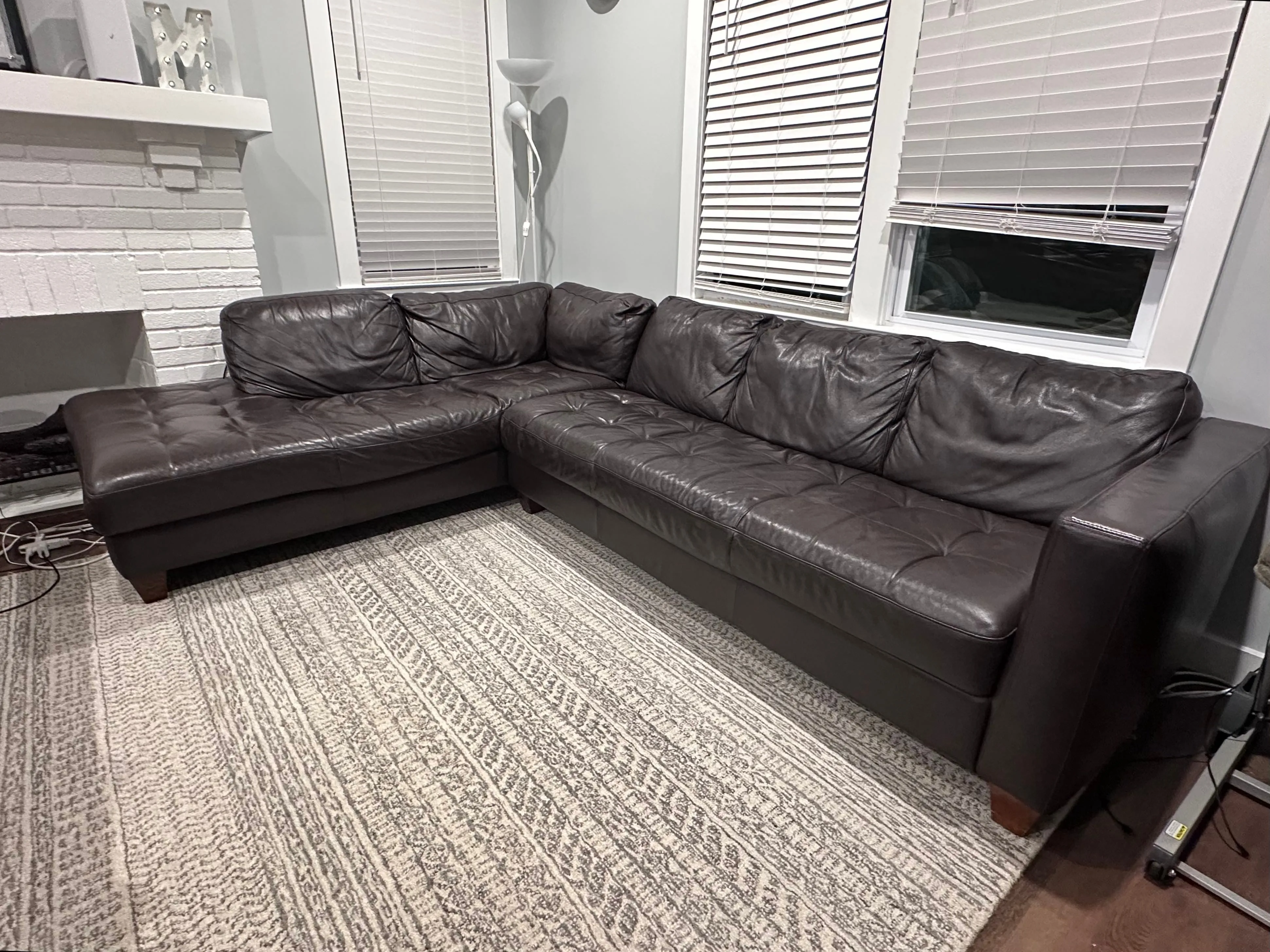 L-Shaped Leather Sofa