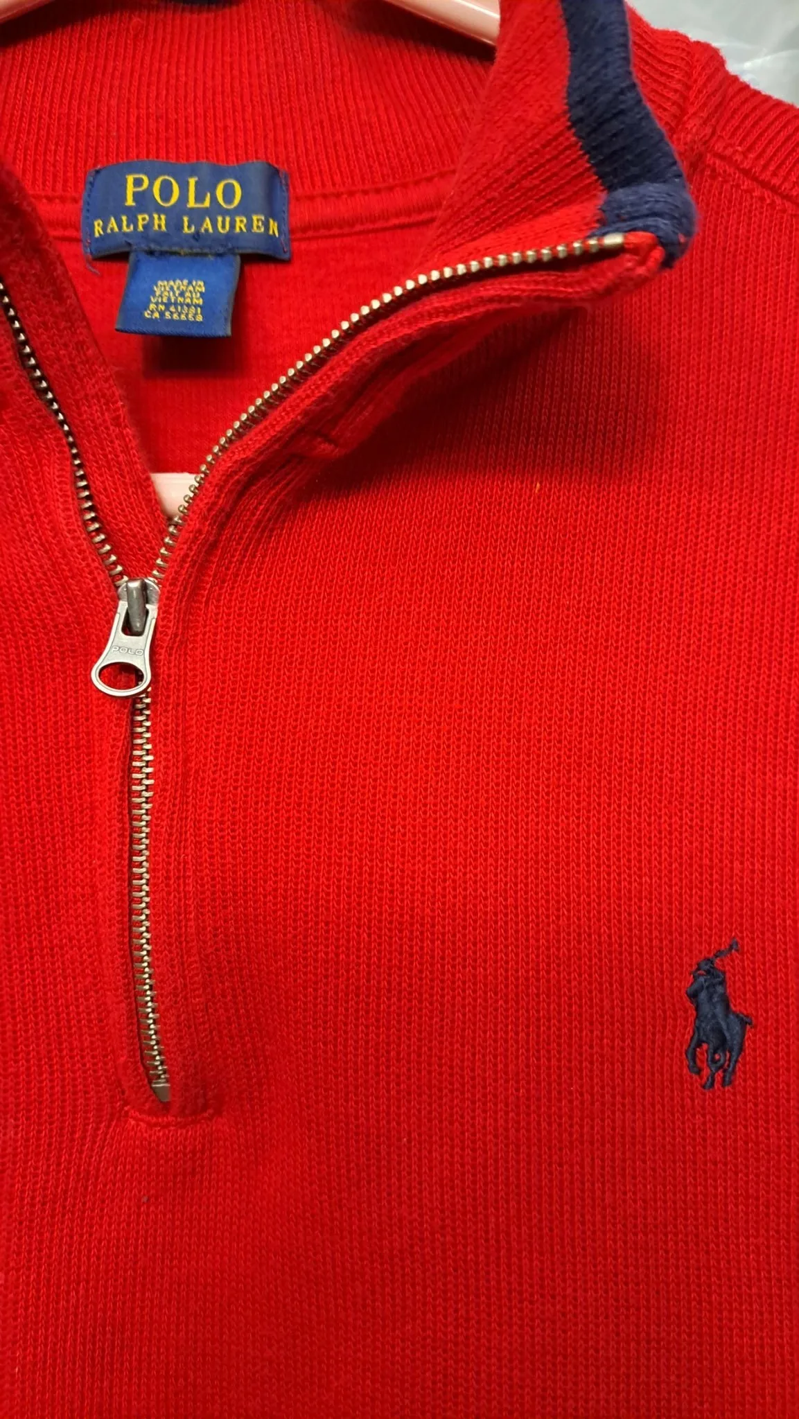 Polo Ralph Lauren Knit Cotton Quarter-Zip Sweater Unisex image indicator(2)