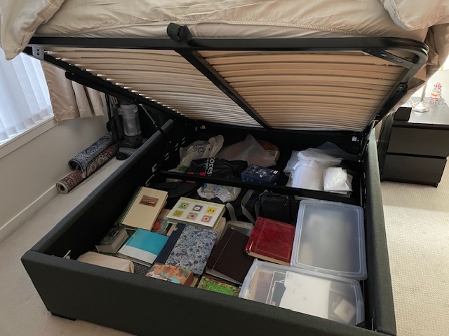 Queen size bed frame with underbed storage - photo 4