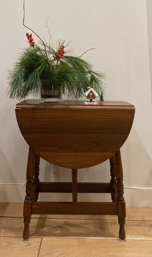 Antique Pennsylvania Country Drop Leaf Wooden Accent Side Table - photo 3
