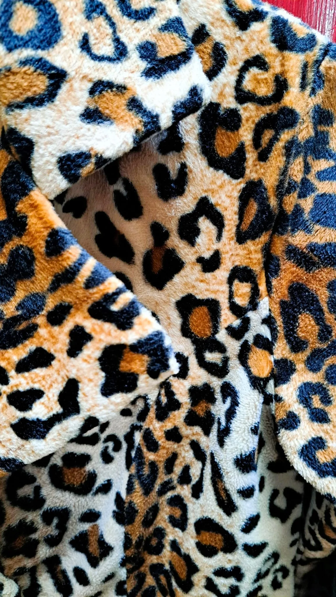 Women's Vintage Leopard Print Plush Blazer Jacket Made in USA