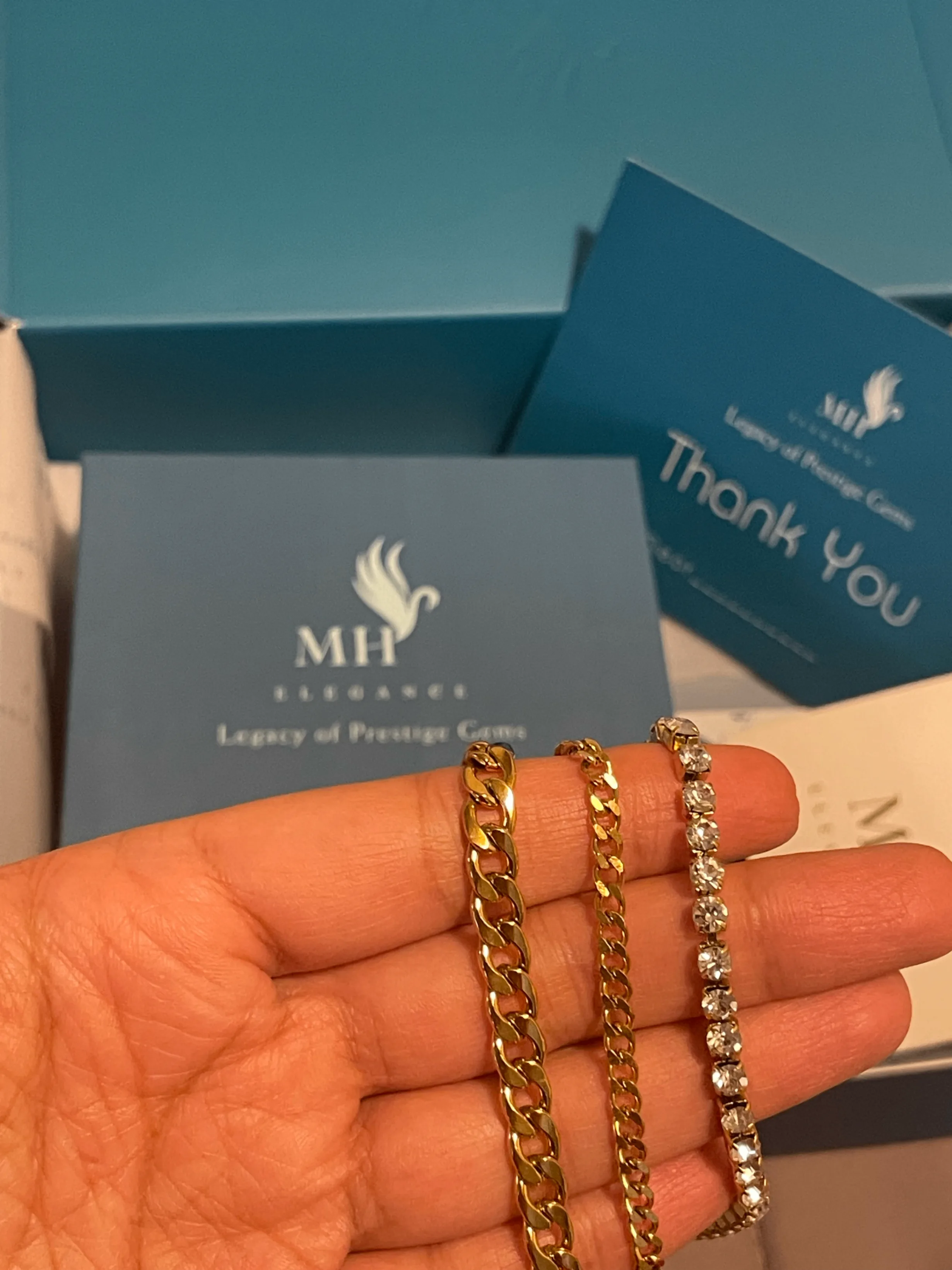 Gold Charm Bracelet Set – 3Piece | 14k Gold Plated image indicator(3)