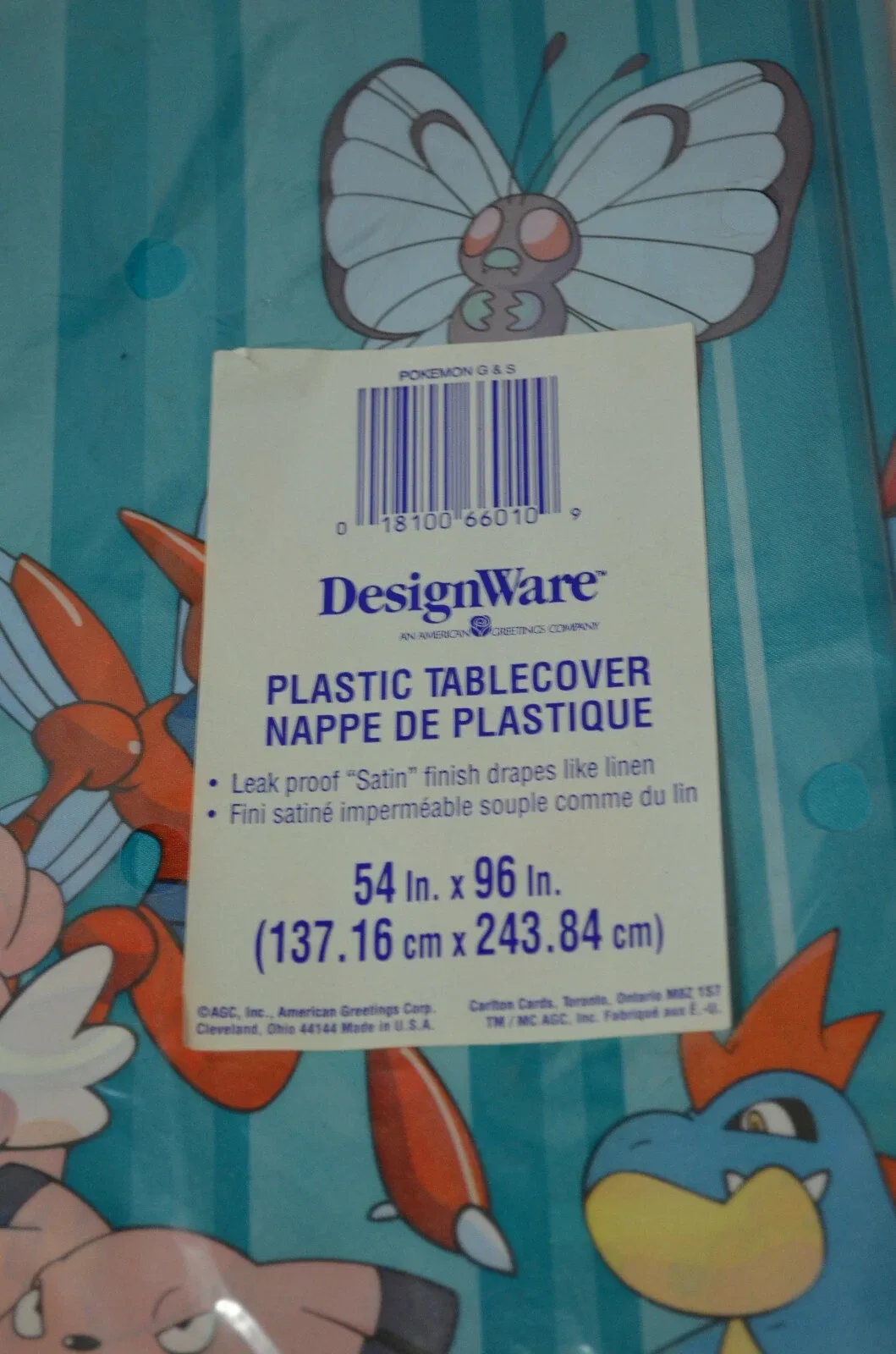 2 x Pokemon Pikachu Plastic Tablecover Satin Finish 54x96 inch image indicator(3)