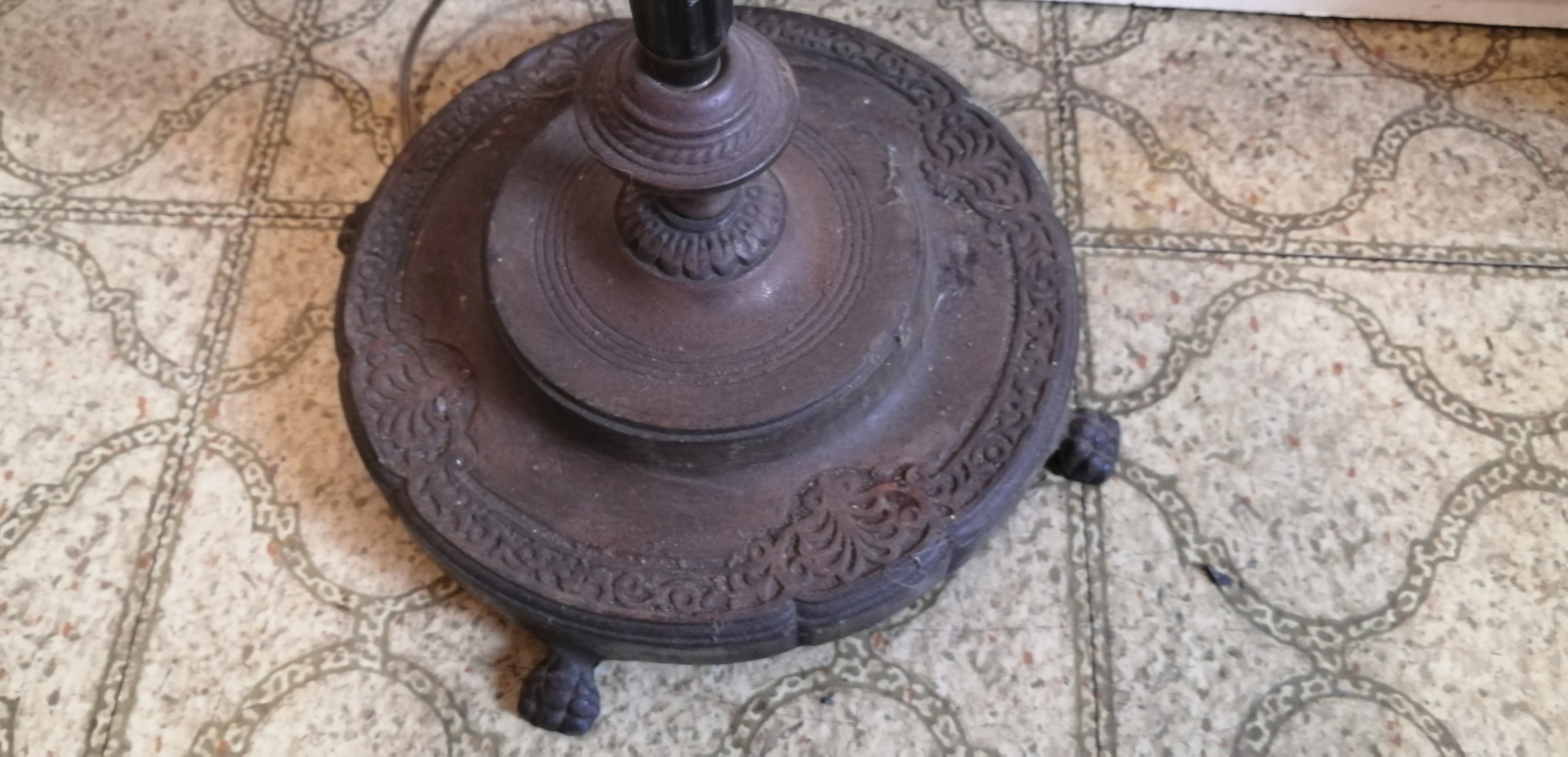 Vintage Floor Lamp Brass Base