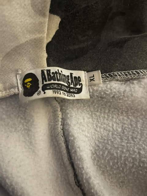 BAPE City Camo Half Shark Full Zip Hoodie White/Black - photo 2