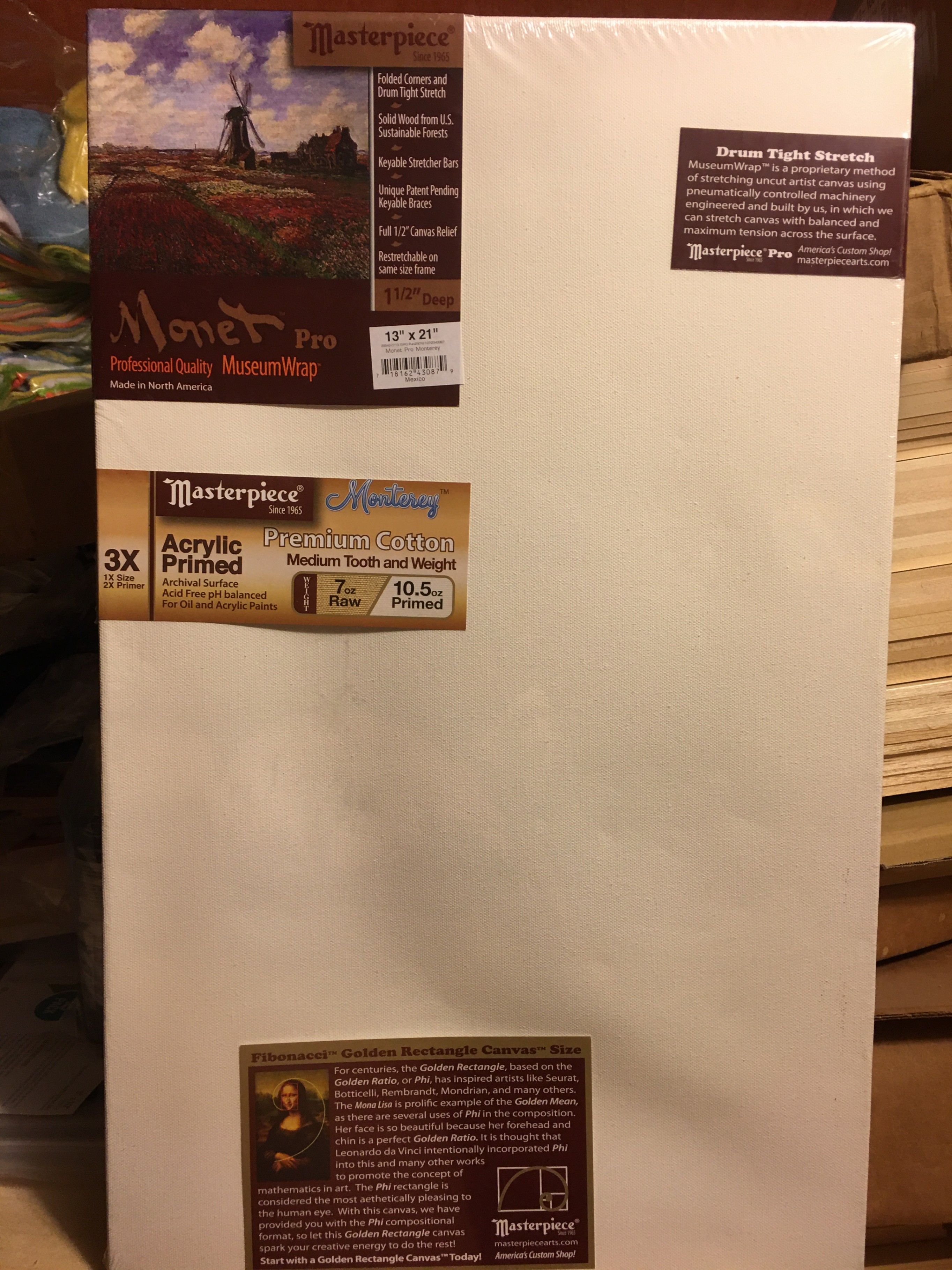 Masterpiece Monet Pro Monterey Canvas 13" x 21"