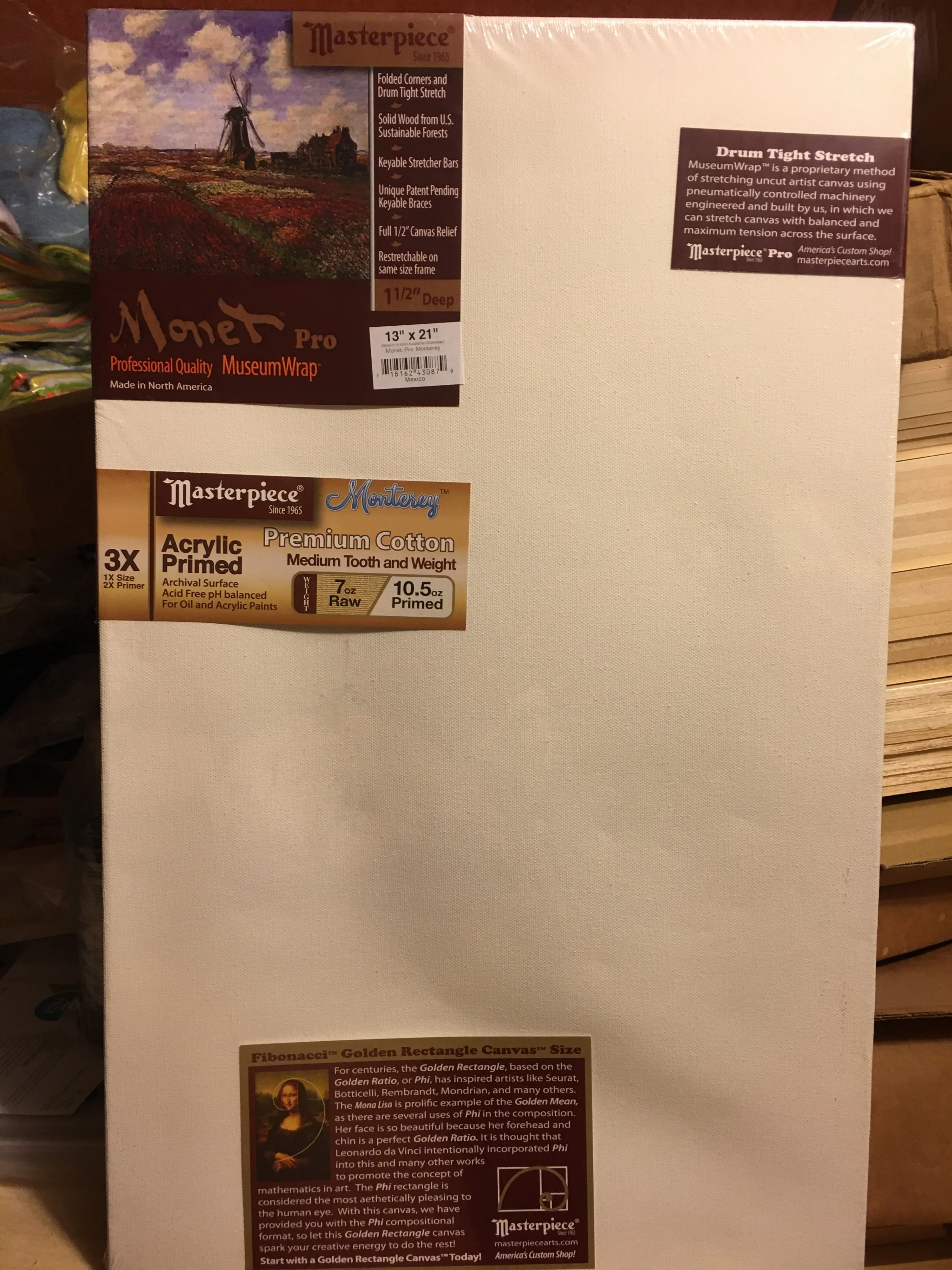 Masterpiece Monet Pro Monterey Canvas 13" x 21"